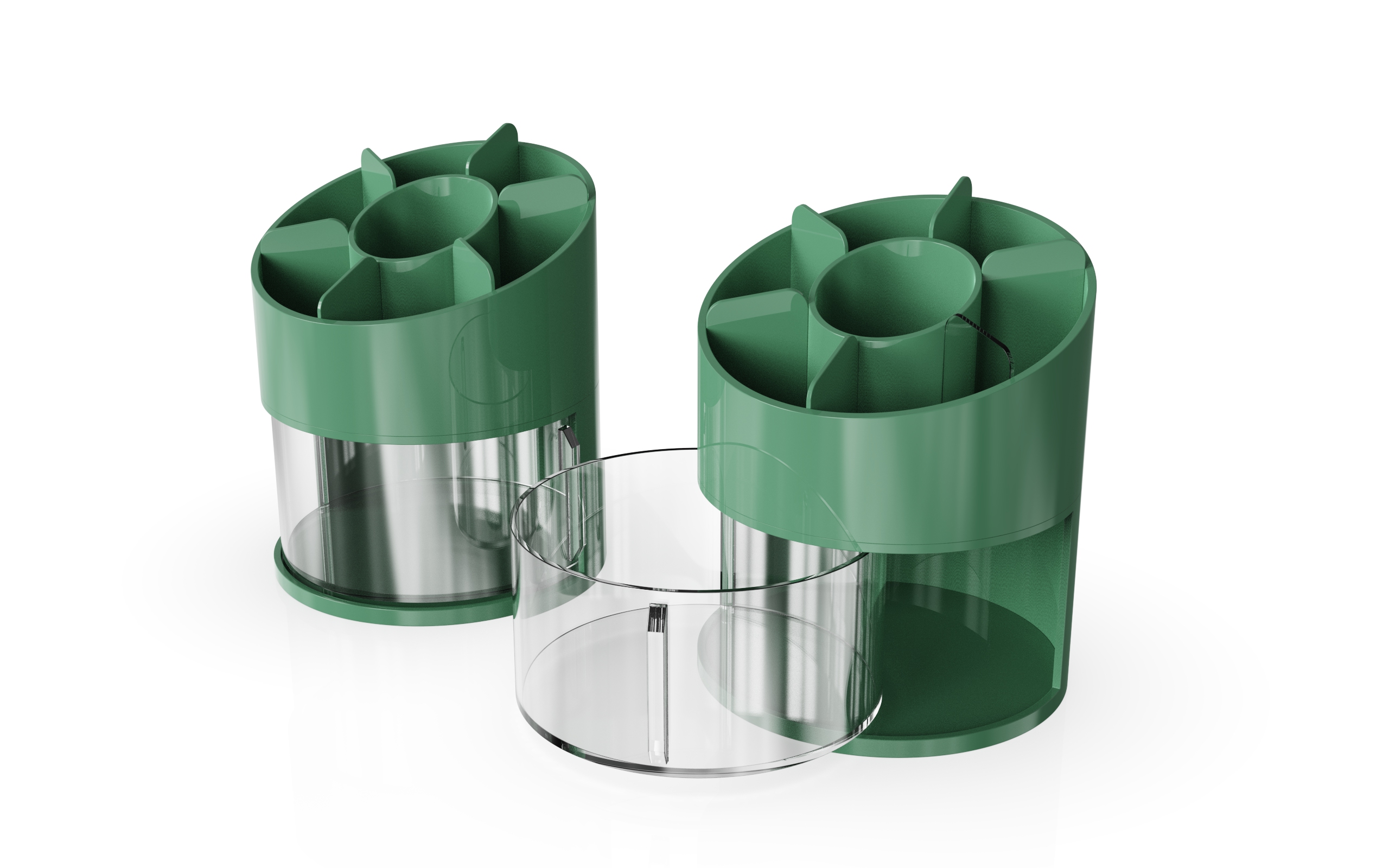 Rotating pen container，