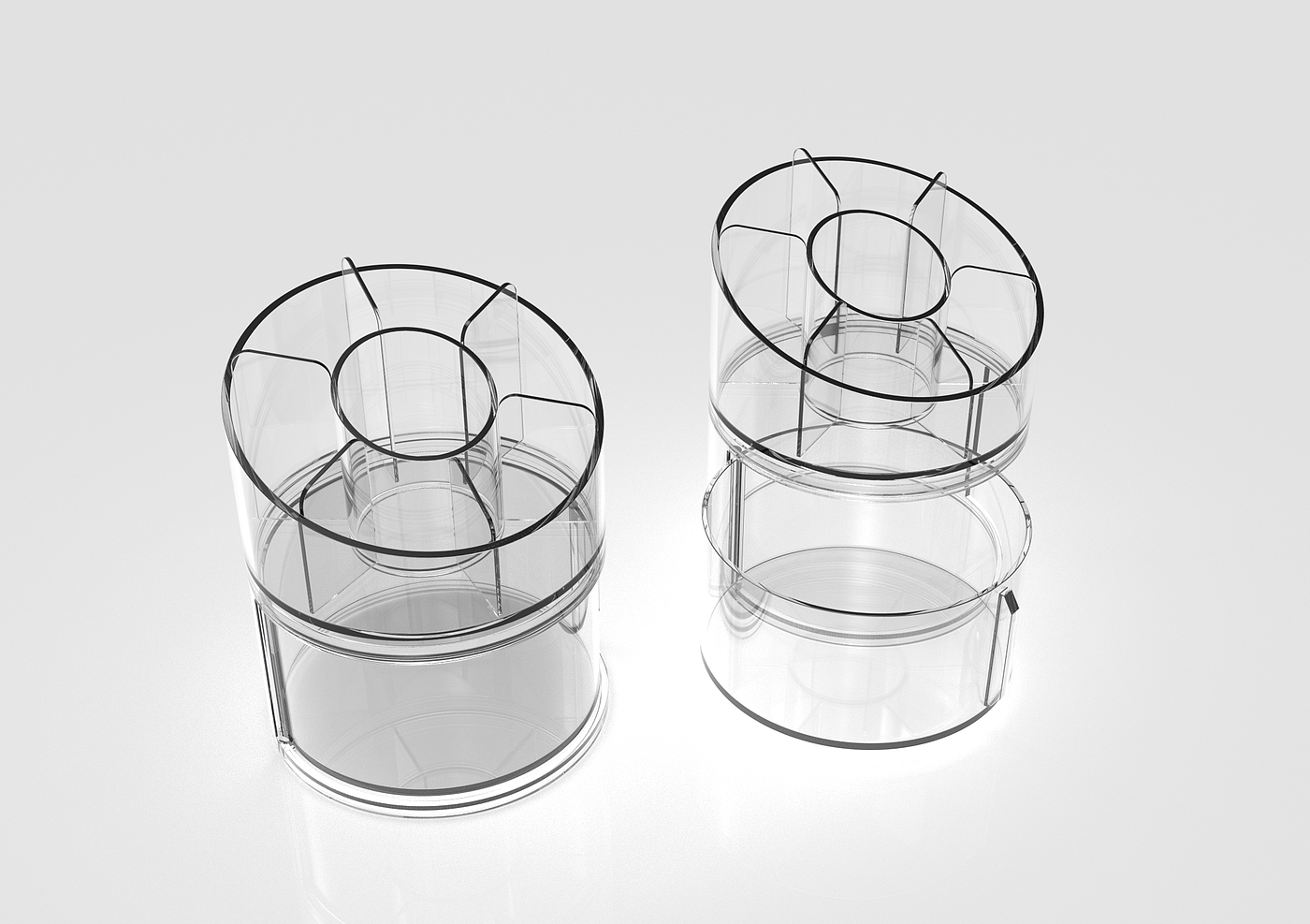 Rotating pen container，