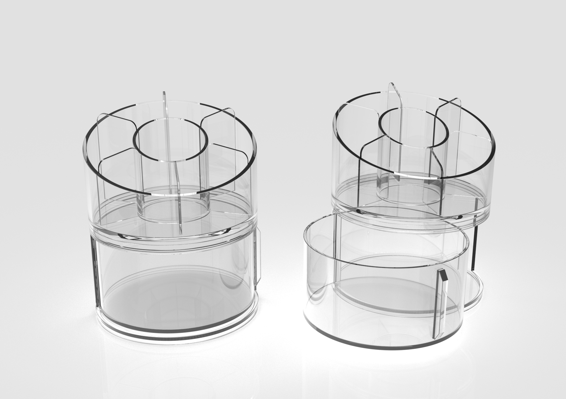 Rotating pen container，