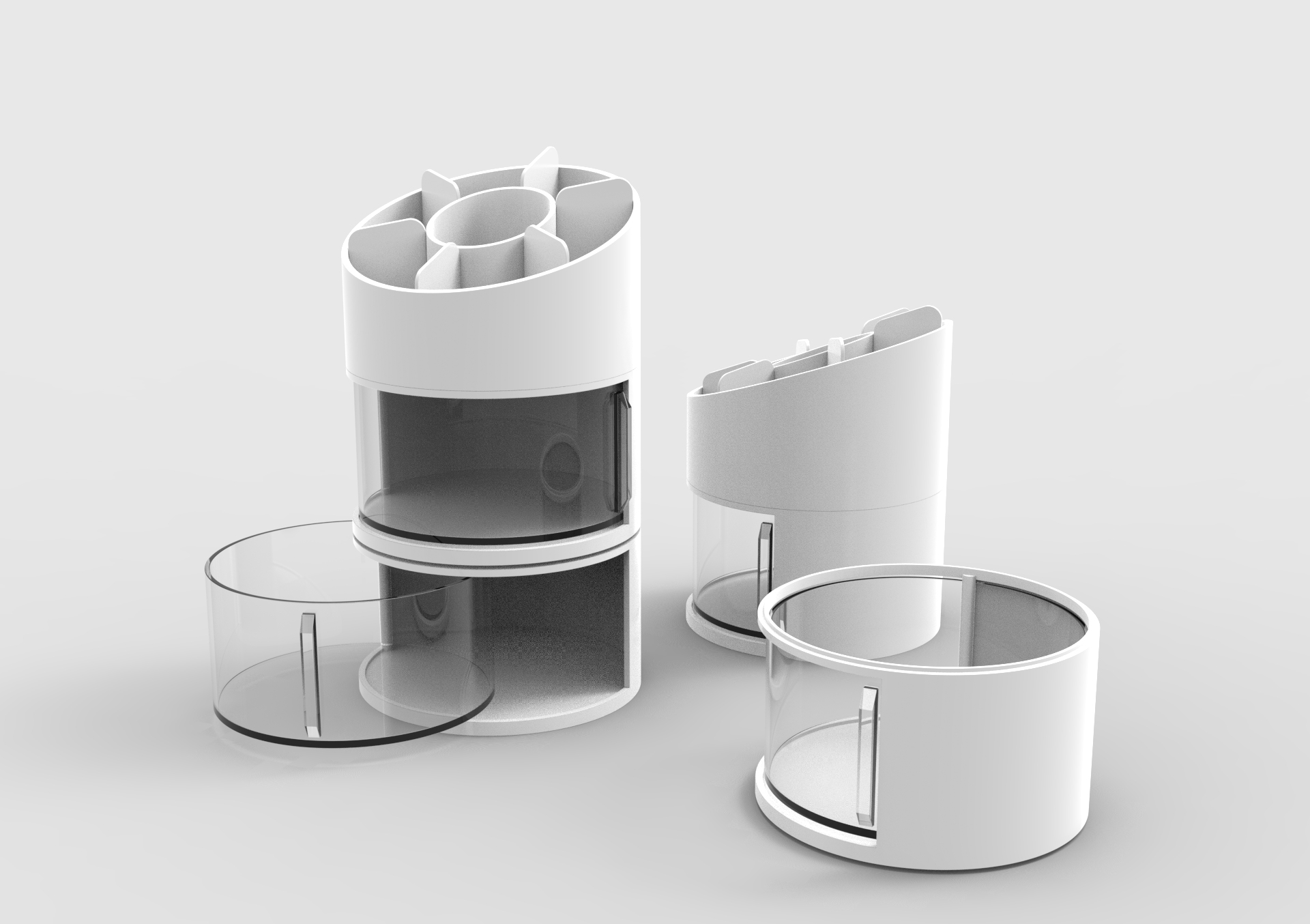 Rotating pen container，