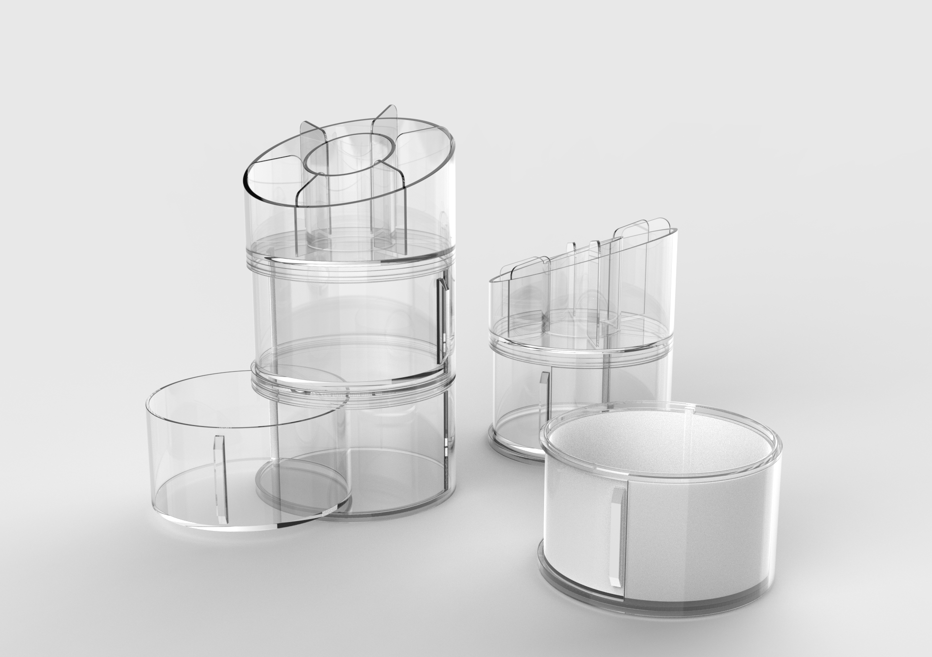 Rotating pen container，