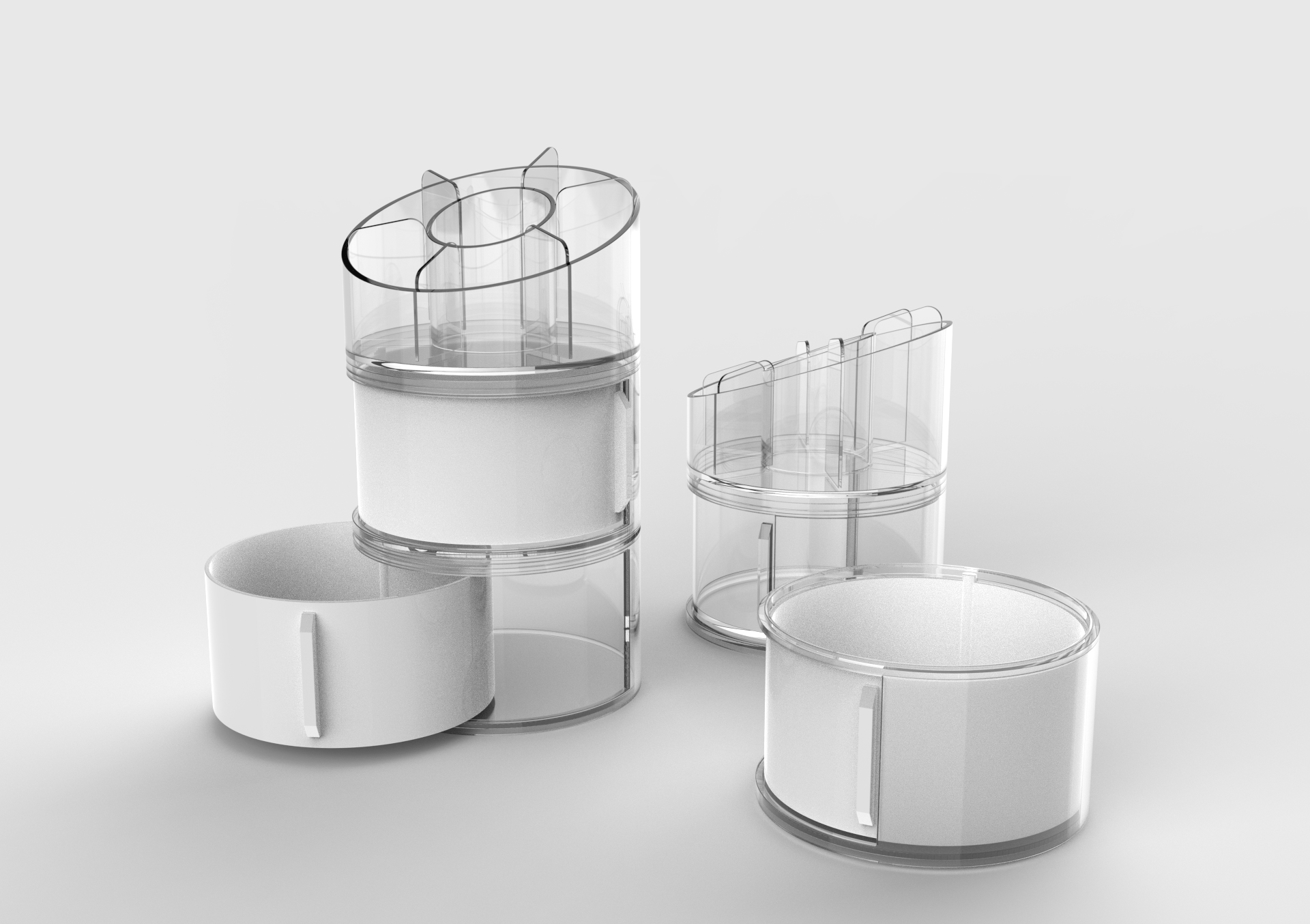 Rotating pen container，