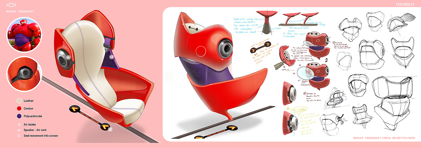 Chevrolet，Baymax，Elderly car，conceptual design，