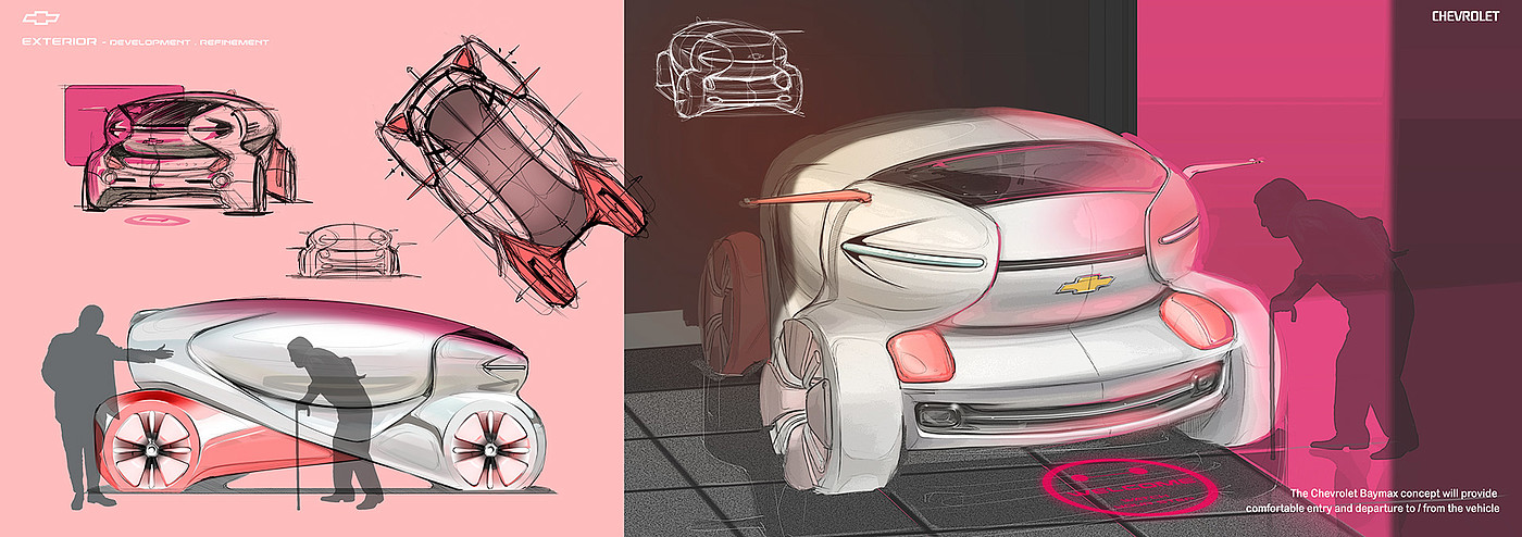 Chevrolet，Baymax，Elderly car，conceptual design，