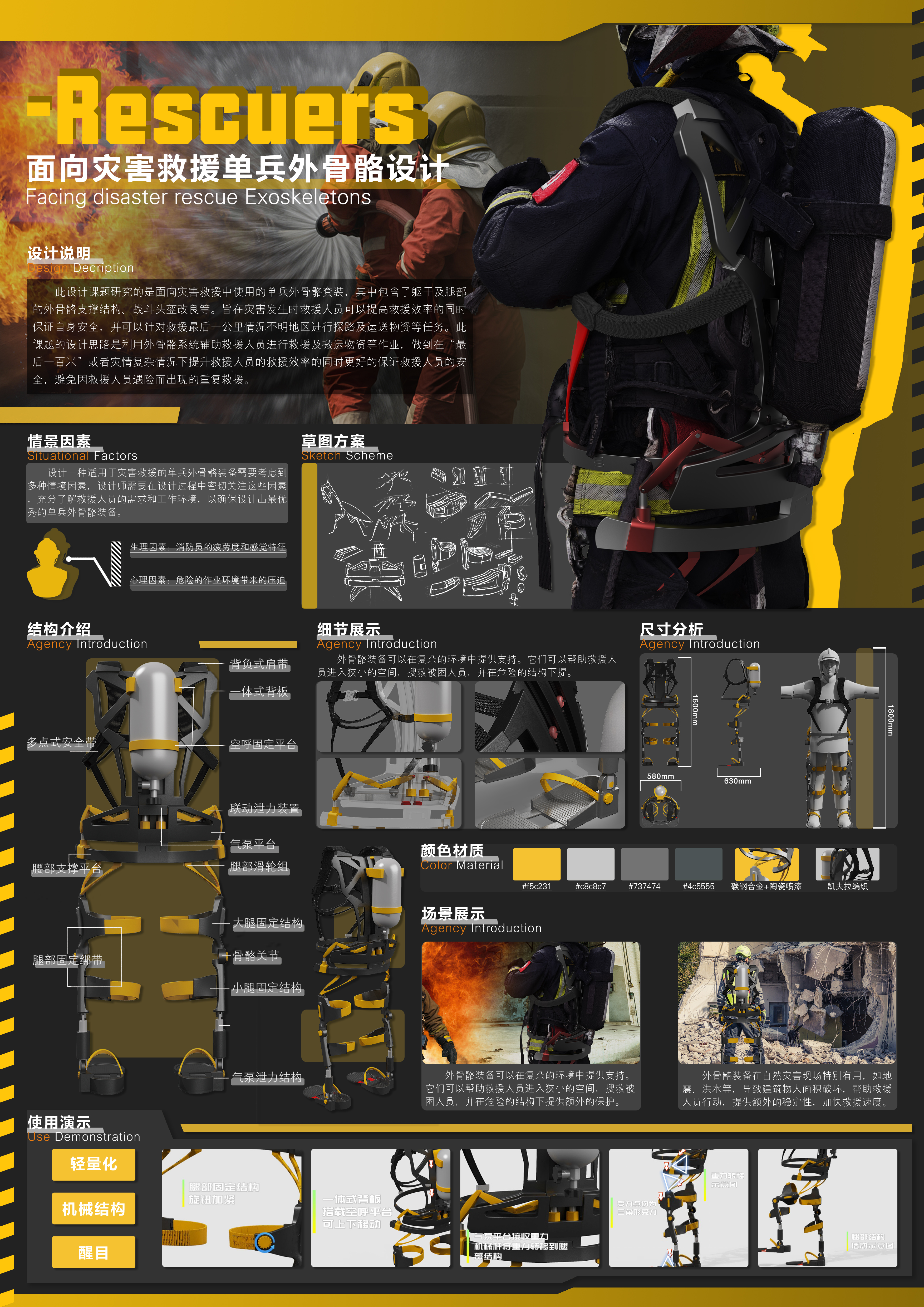 Exoskeleton，No power source，disaster relief，Mechanical assistance，