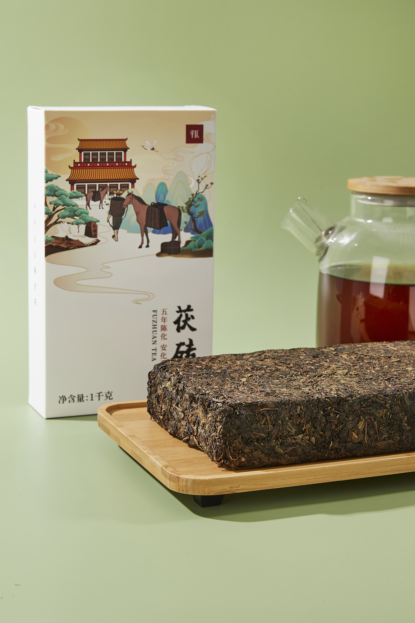 packing design，Tea packaging，Ancient Tea-Horse Road，Fu brick tea，product design，