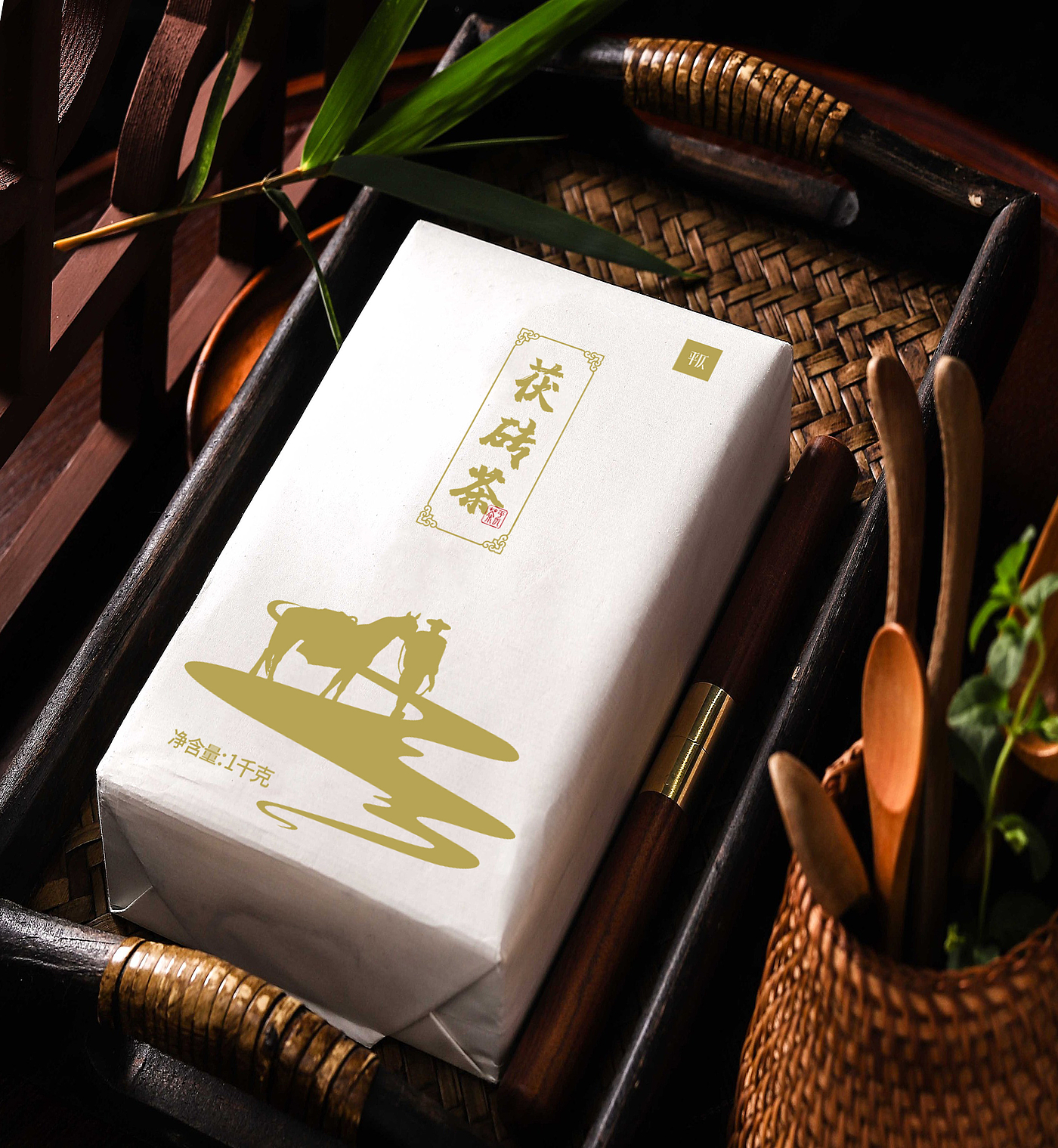 packing design，Tea packaging，Ancient Tea-Horse Road，Fu brick tea，product design，