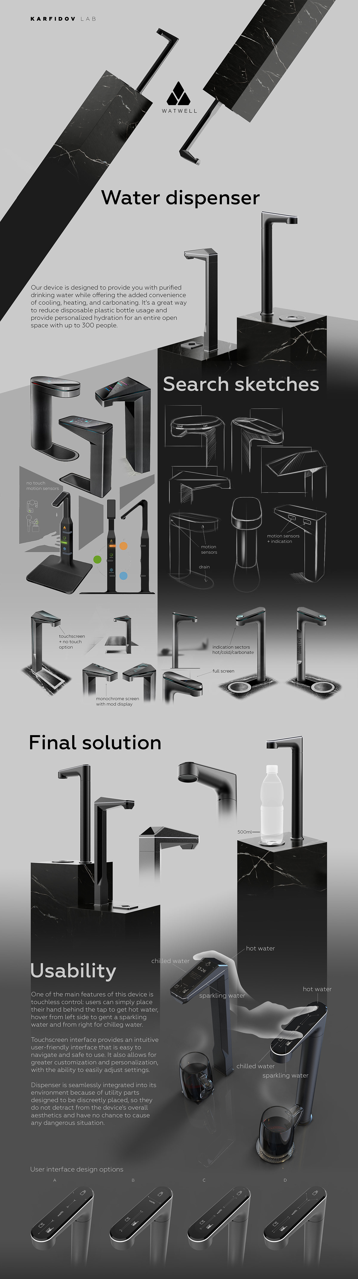 Water dispenser，product design，office，Waterwell，
