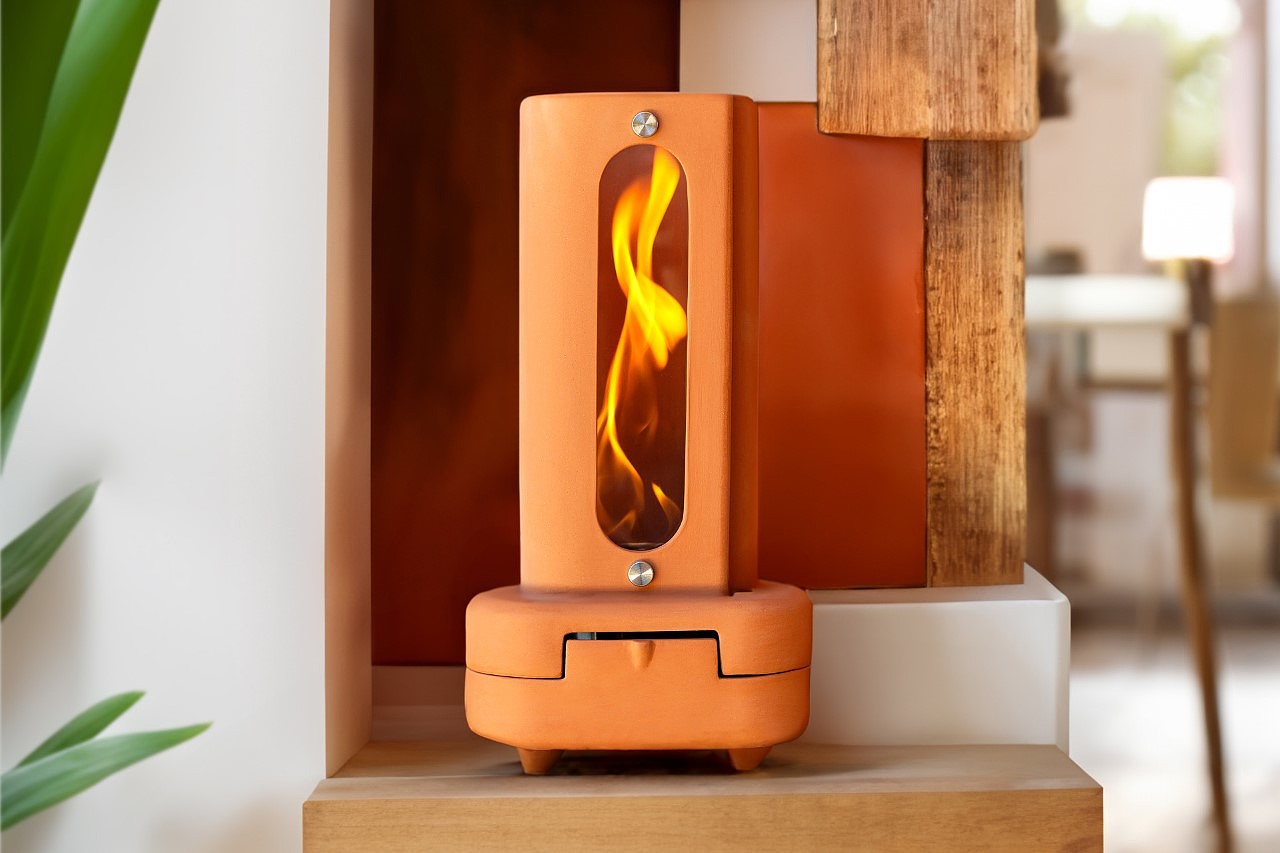 fireplace，clay chimney，product design，