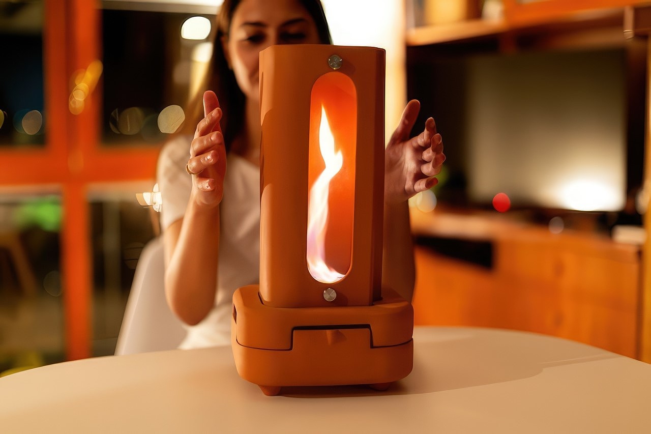 fireplace，clay chimney，product design，
