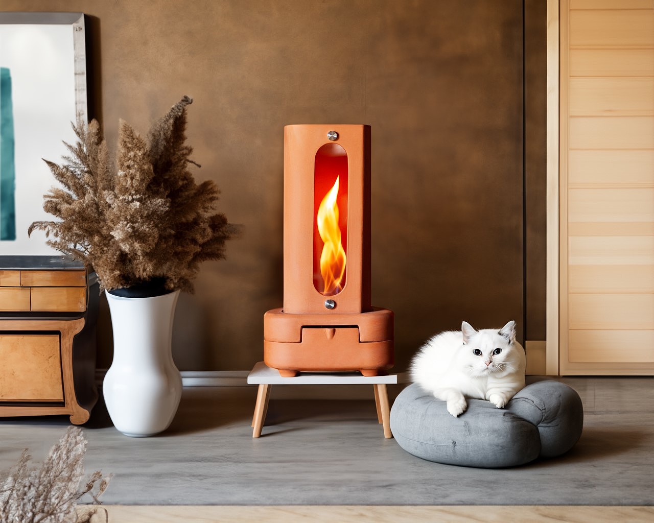 fireplace，clay chimney，product design，