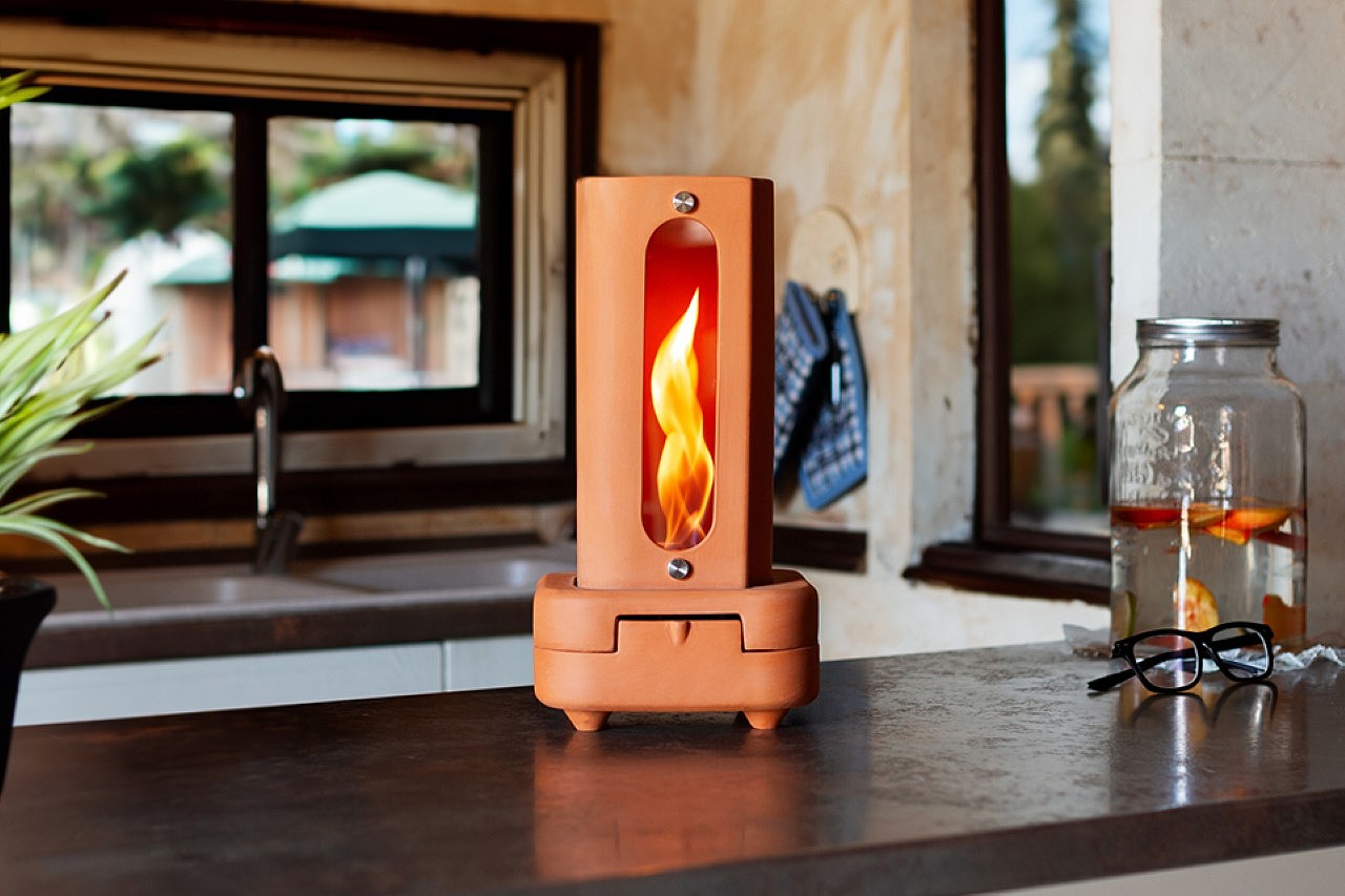 fireplace，clay chimney，product design，