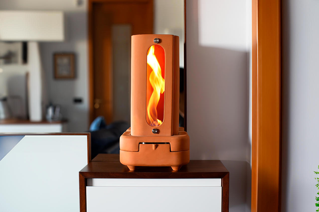 fireplace，clay chimney，product design，