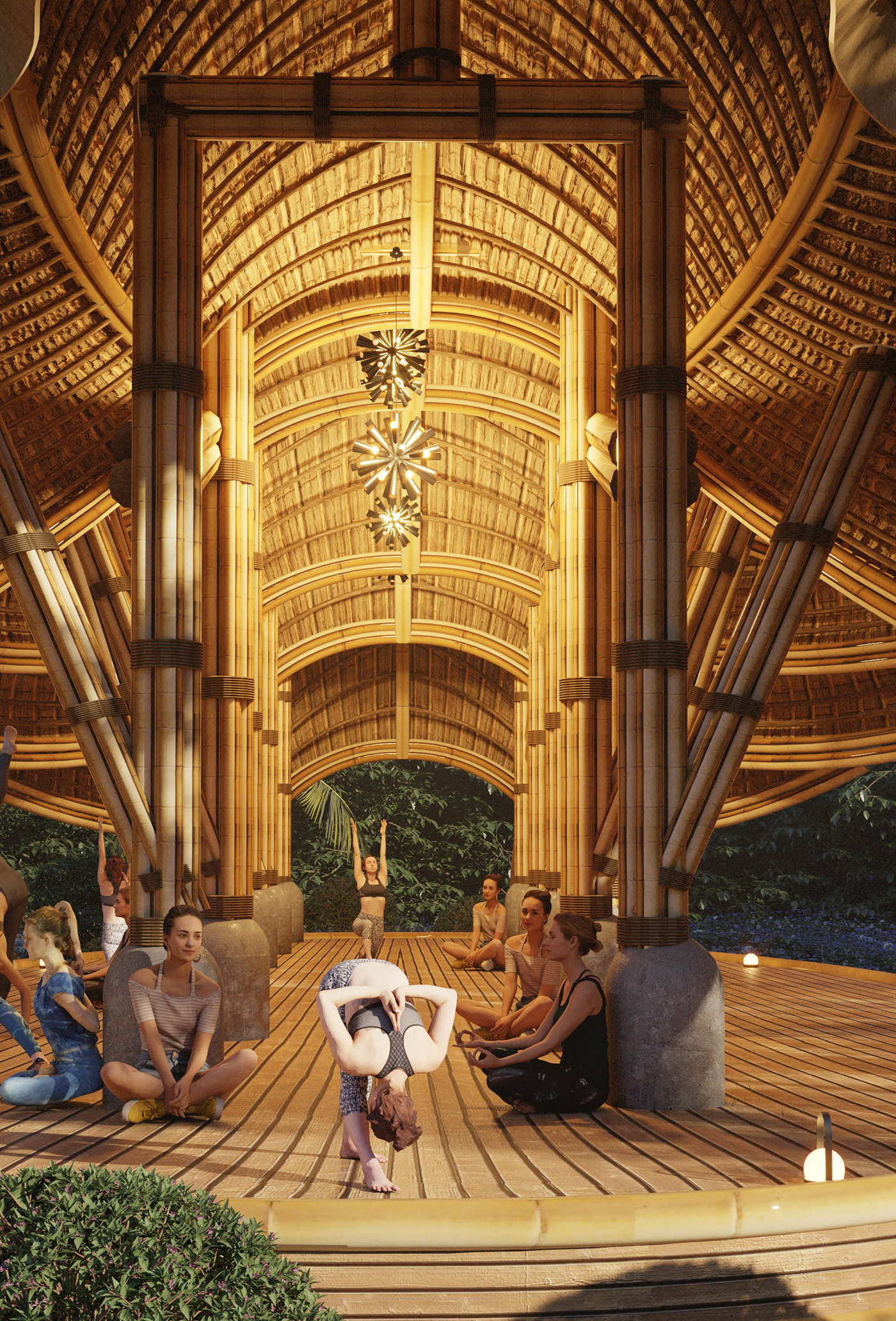 bamboo structure，Pangolin，similar shape，space，