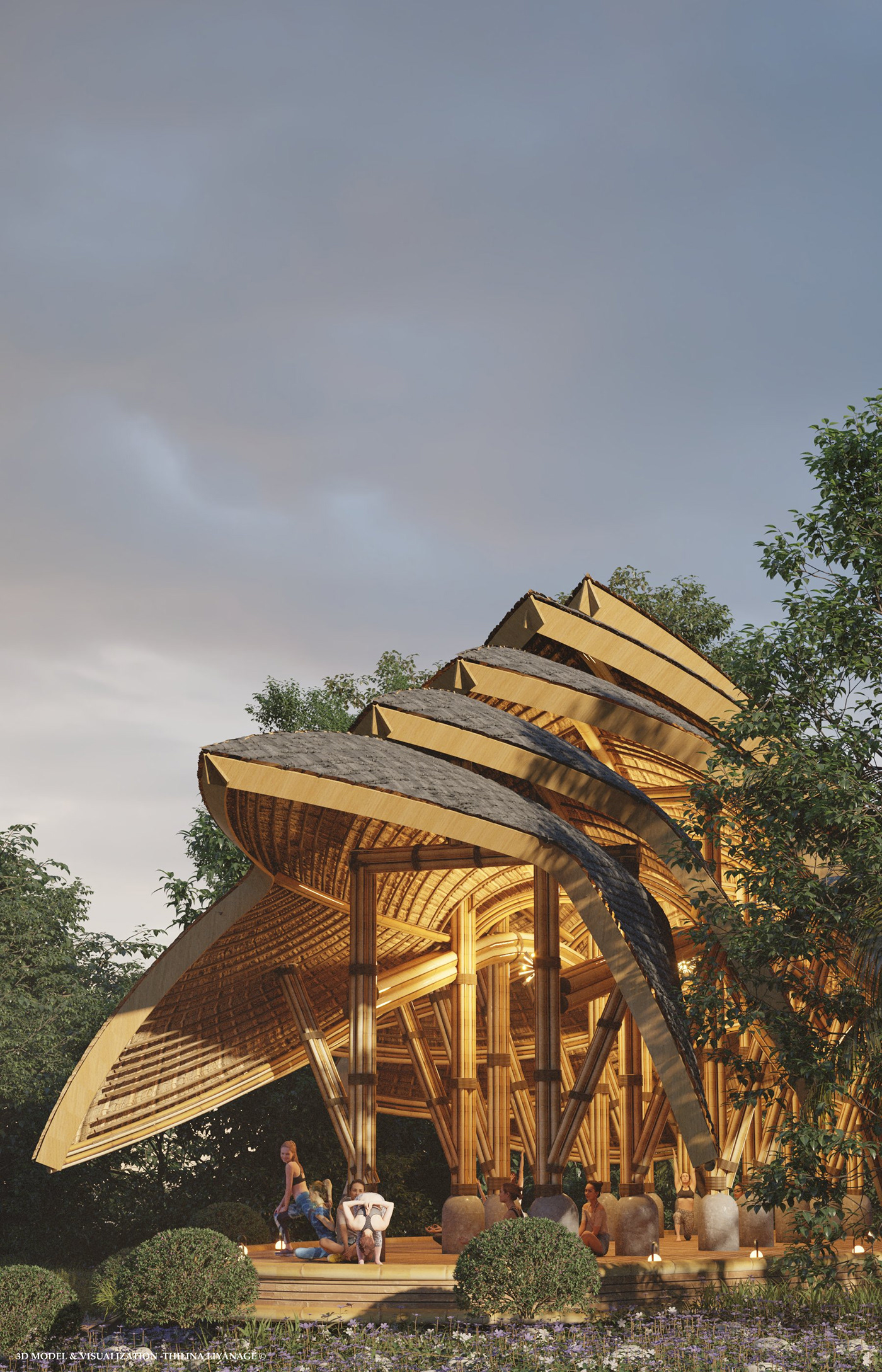 bamboo structure，Pangolin，similar shape，space，