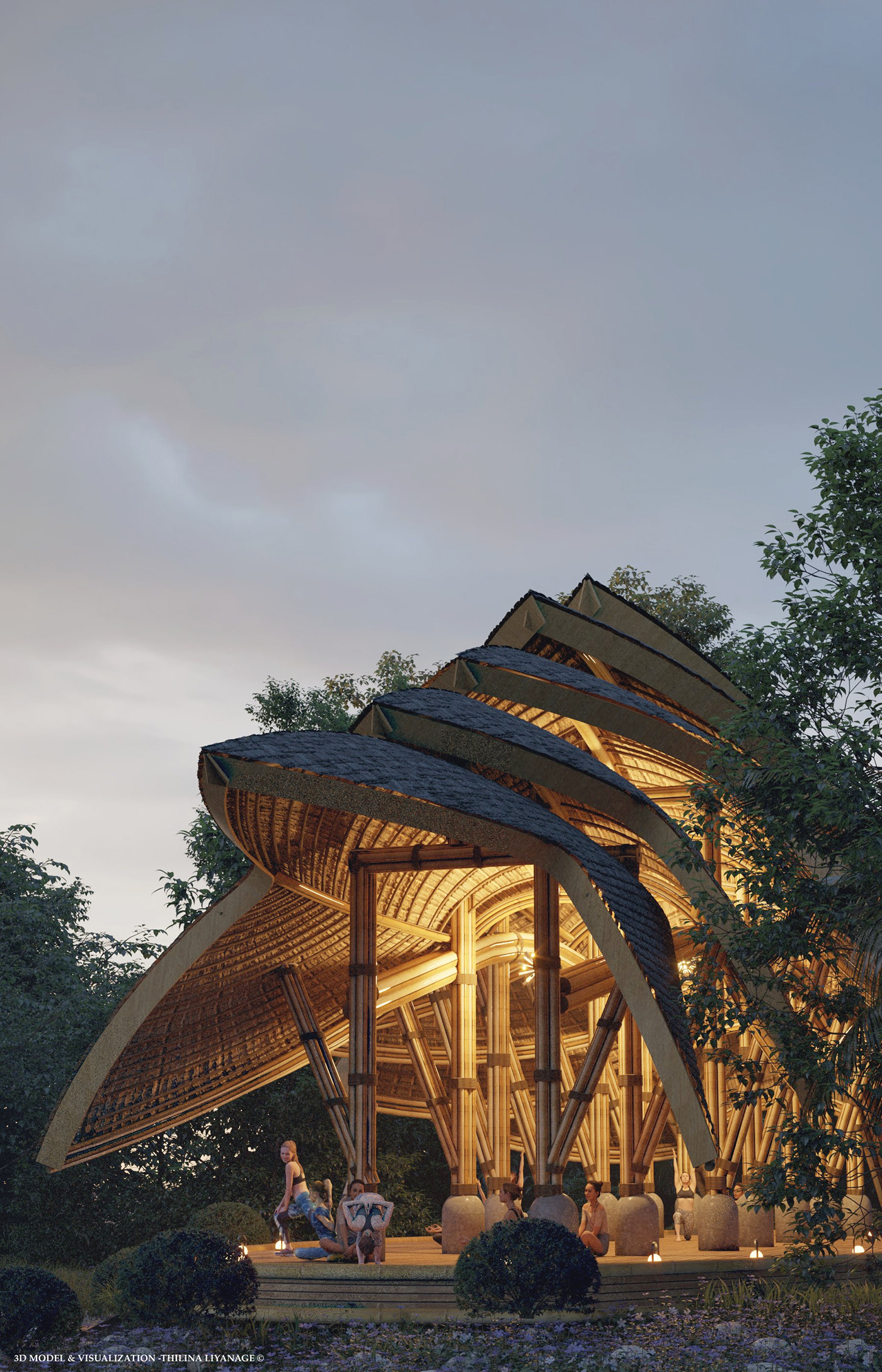 bamboo structure，Pangolin，similar shape，space，