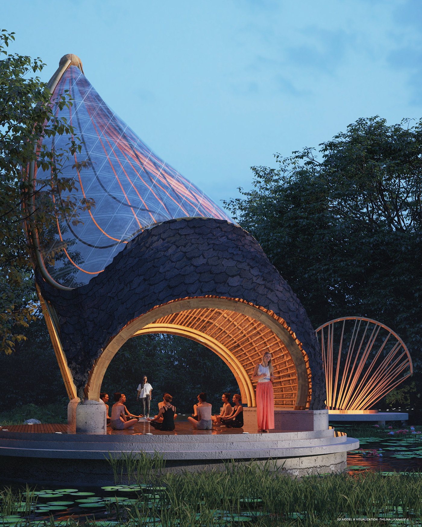 Dragon Fish，Yoga Studio，Architectural design，