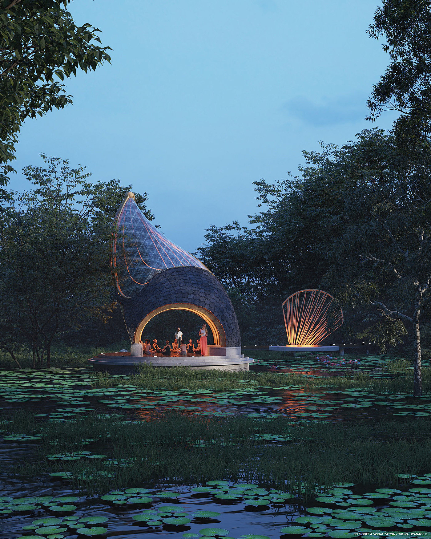 Dragon Fish，Yoga Studio，Architectural design，