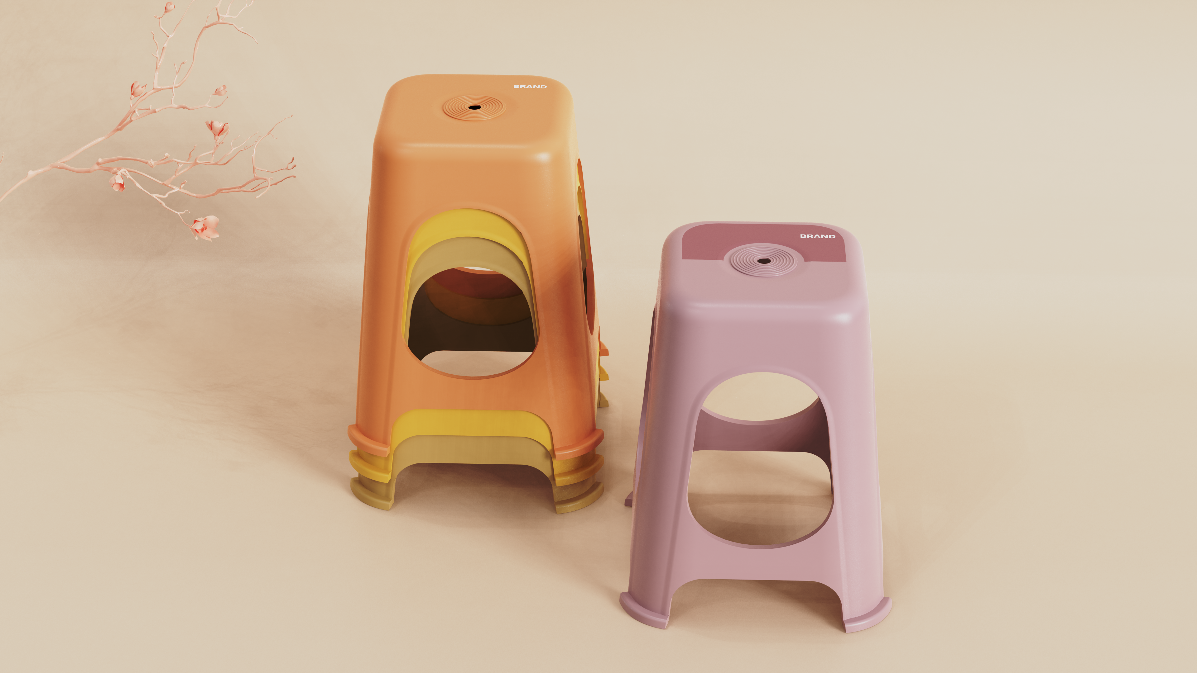 Plastic stool，High stool boy，stool，Adult stool，