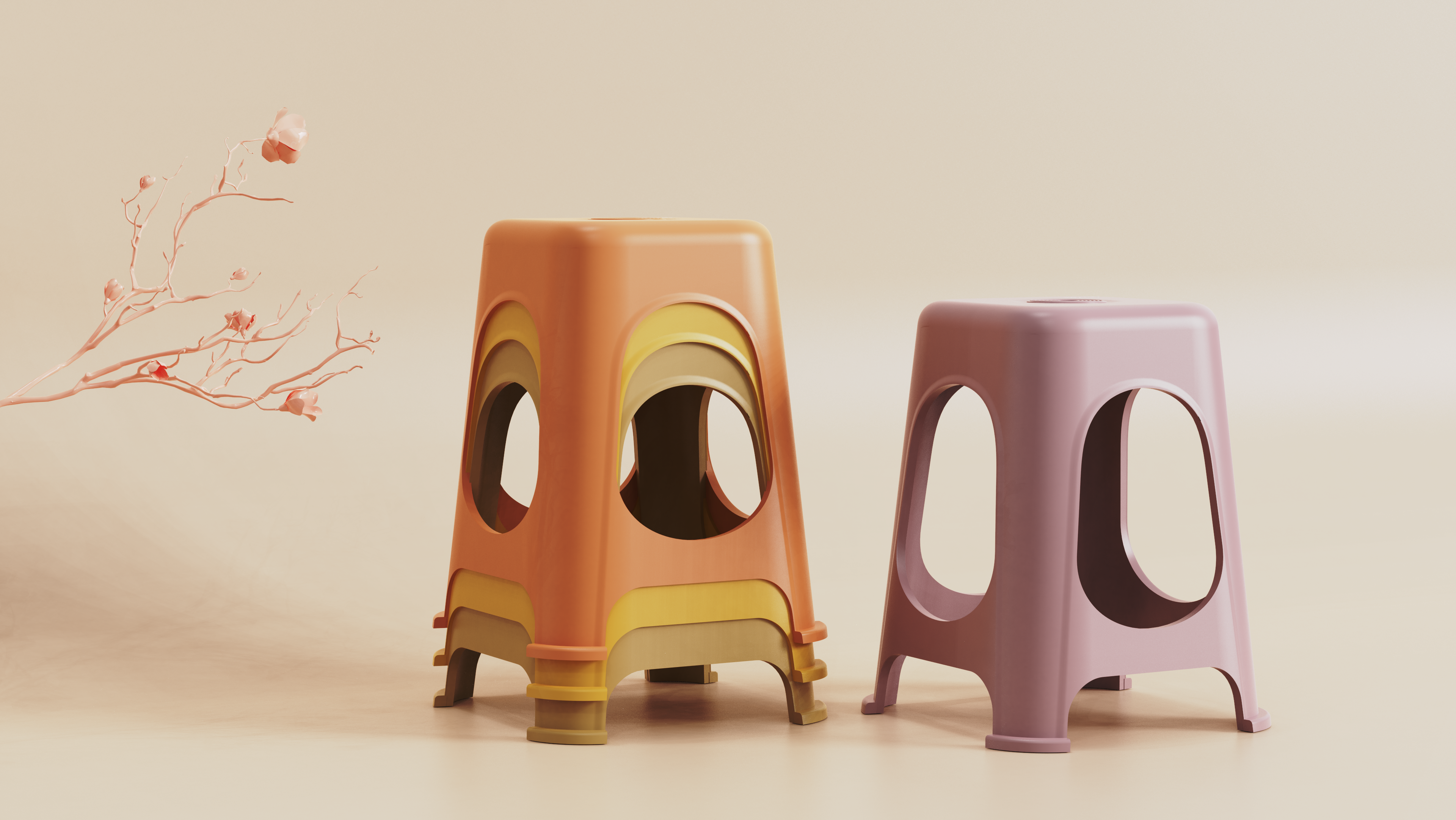 Plastic stool，High stool boy，stool，Adult stool，