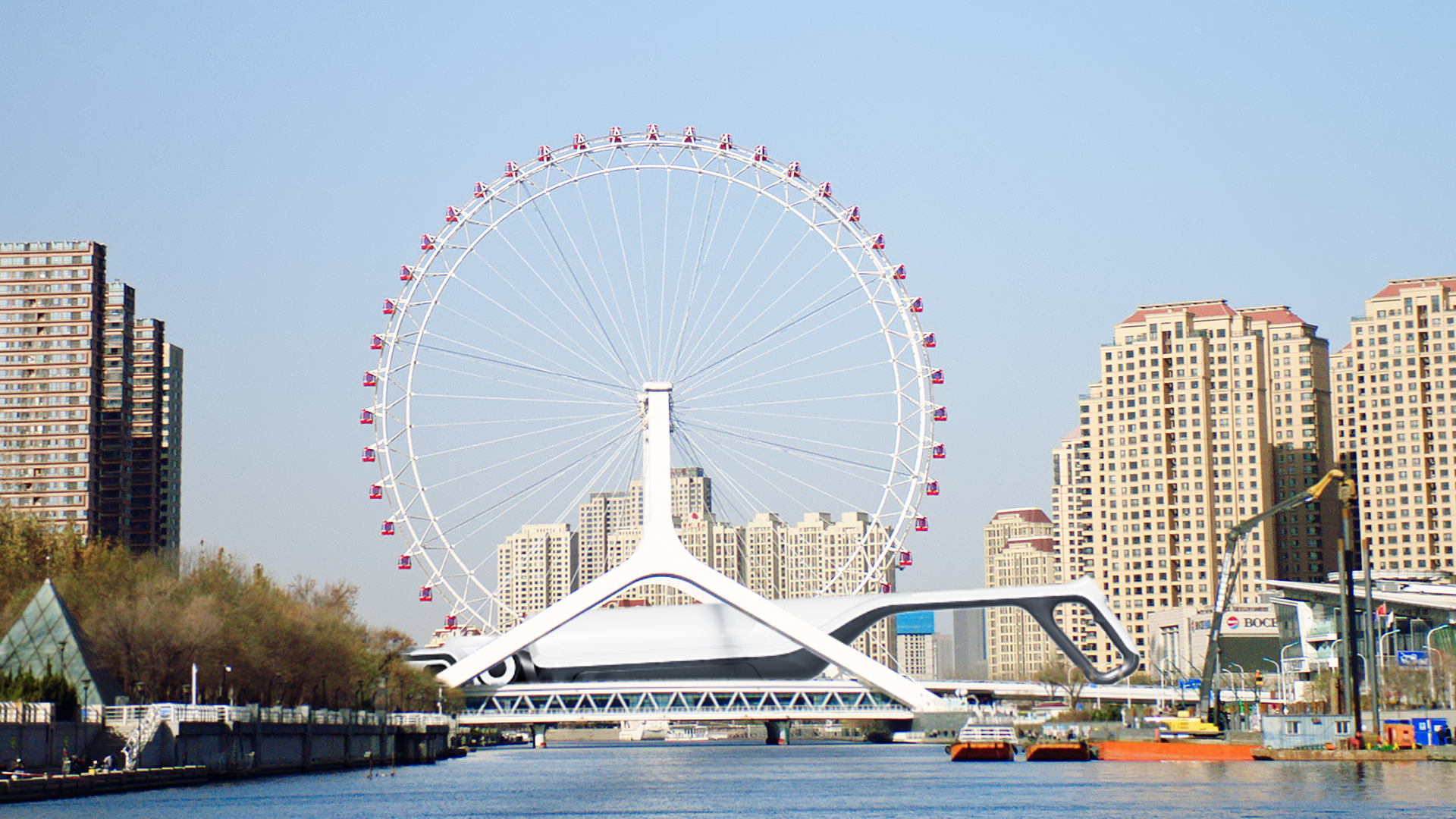 cgi，Stone Technology，Washing machine，three-dimensional，animation，real scene synthesis，Chongqing Liziba，Xi'an Drum Tower，