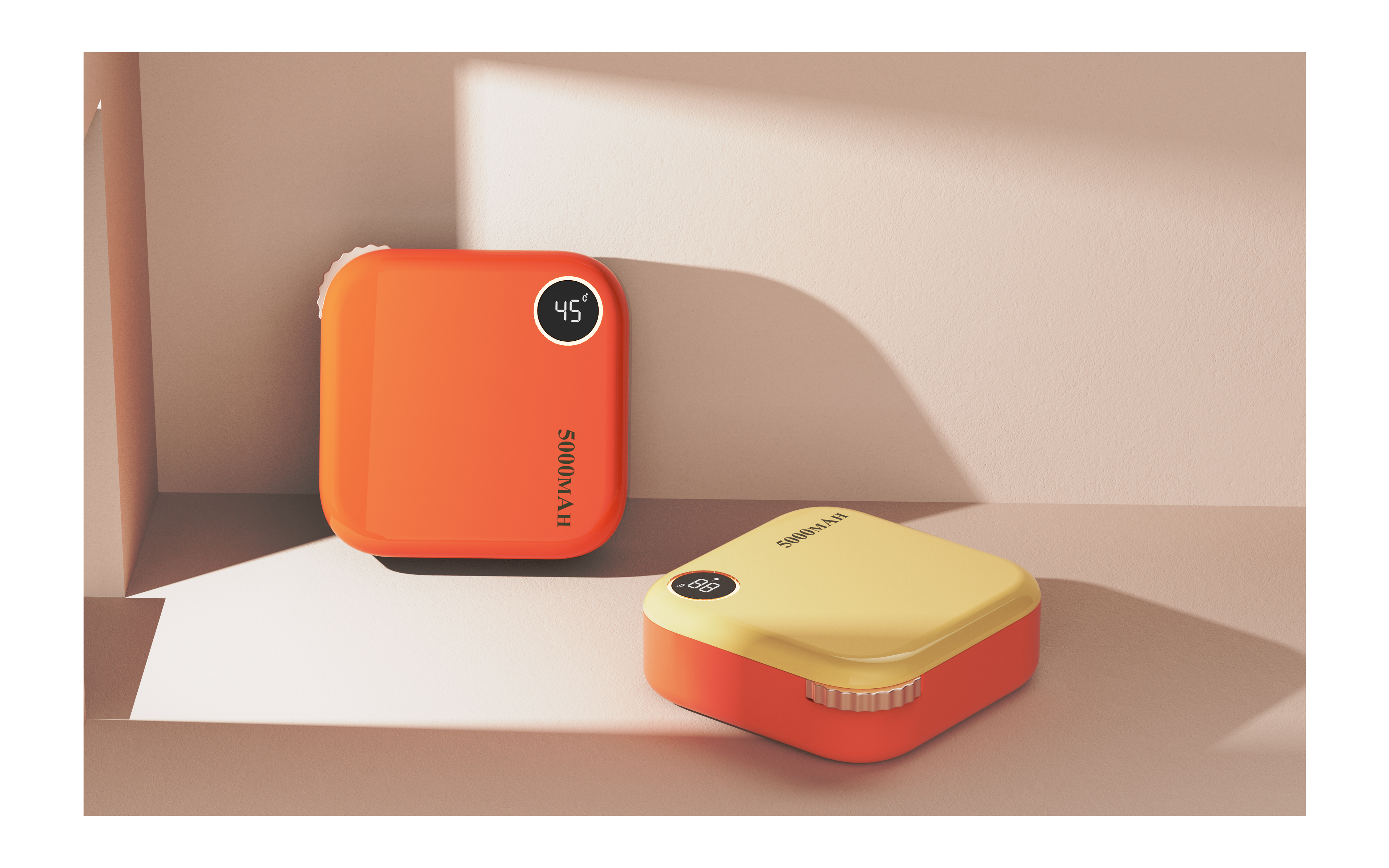 A warm hand treasure with temperature，