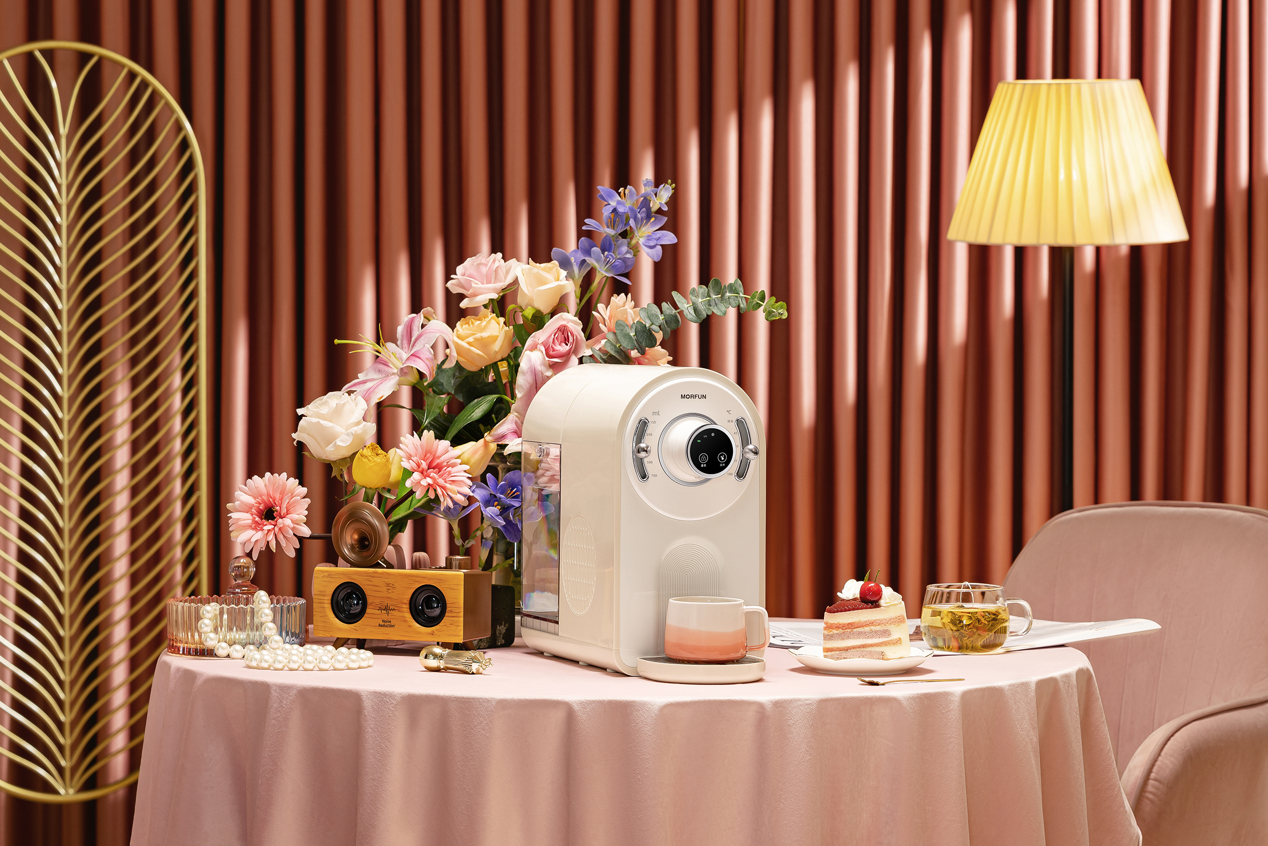 product design，industrial design，Retro style，Cream wind，Water dispenser，arch，