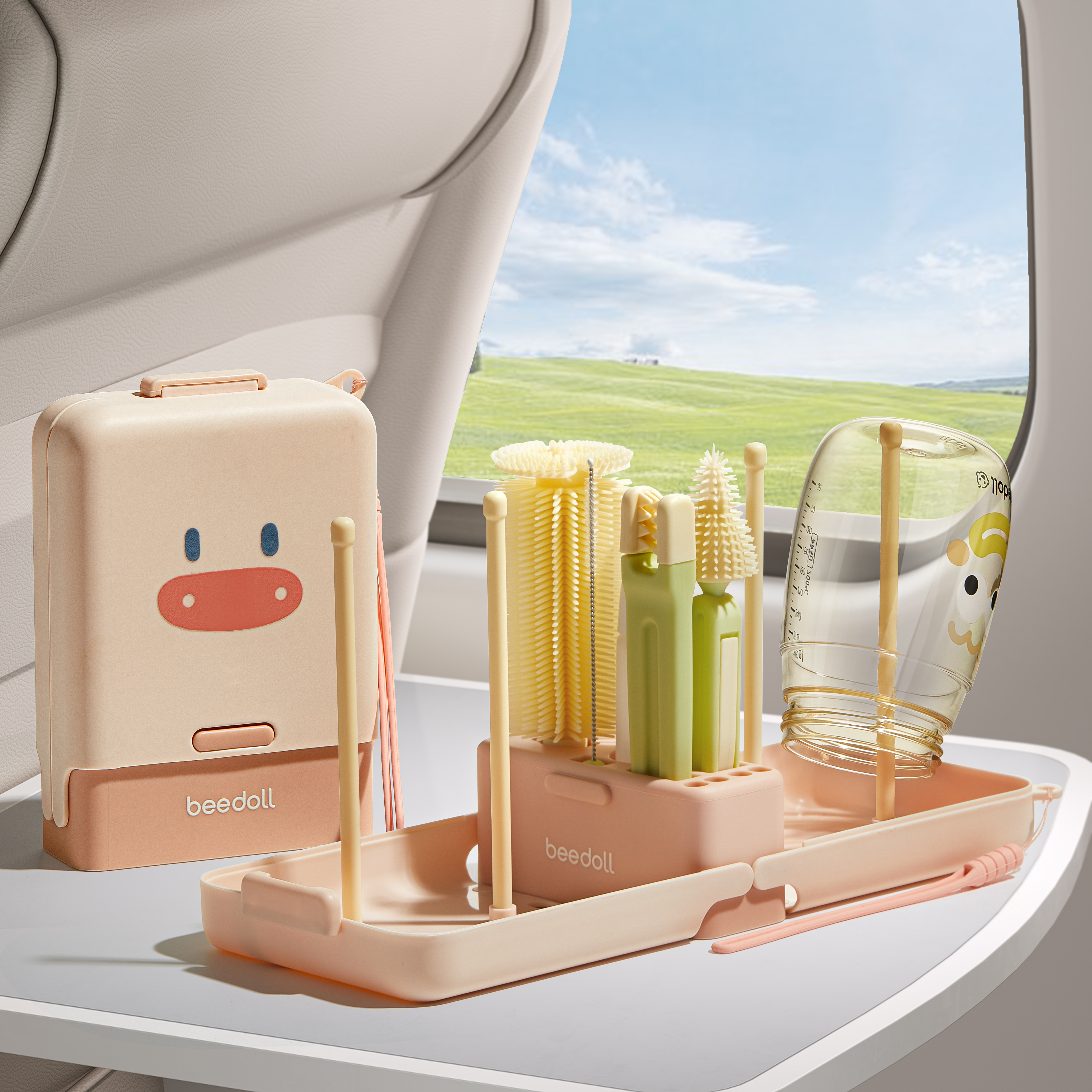 milk bottle brush，Portable，feeding bottle，brush，clean，