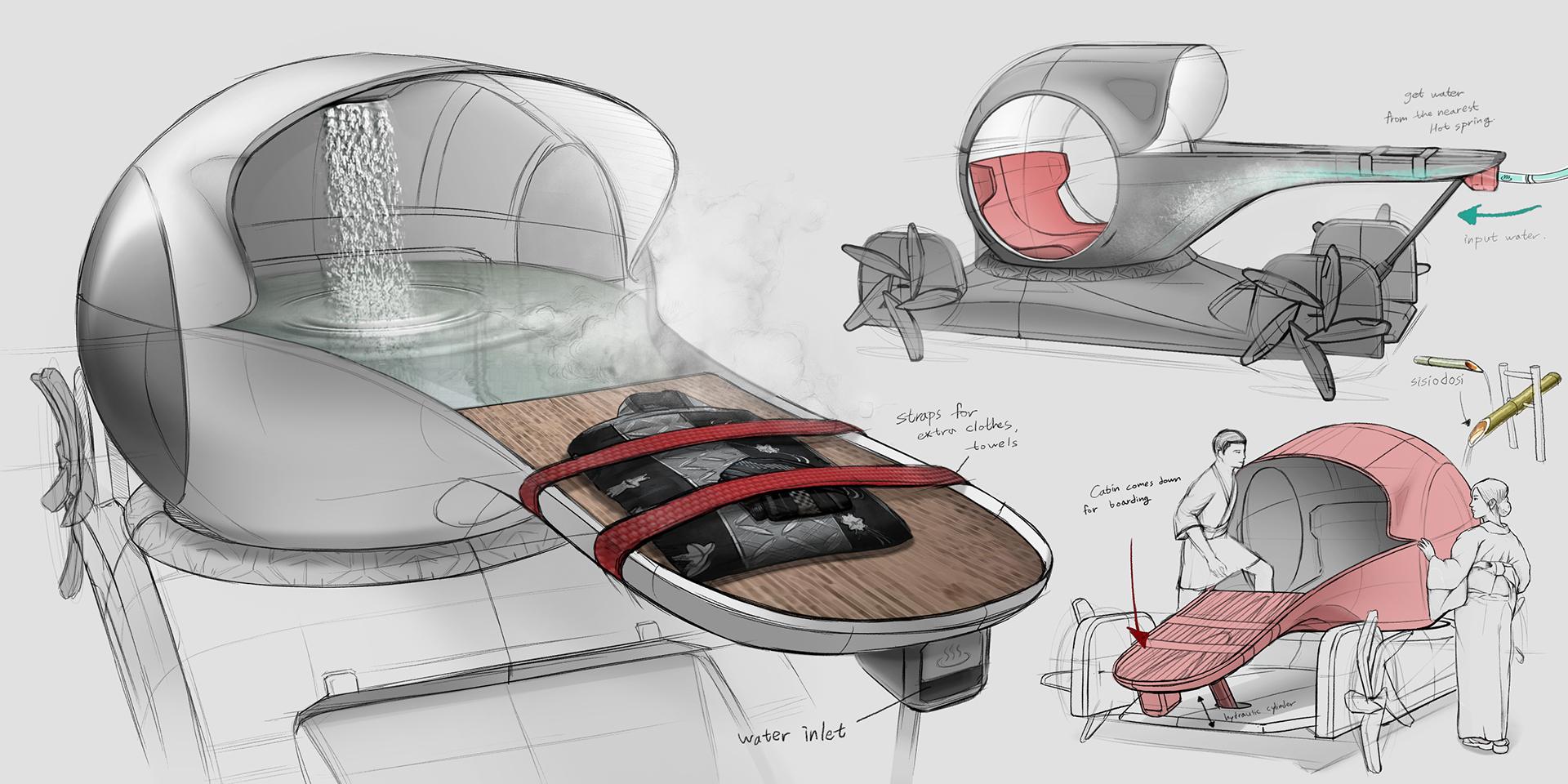 On：sen，Vehicle，Japan，hot spring，