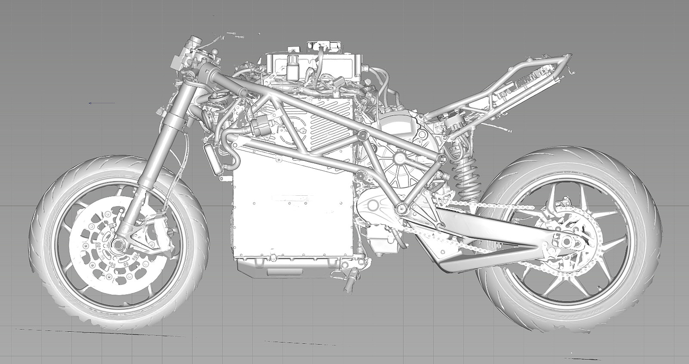 摩托车，交通工具，模型，3d，工业设计，