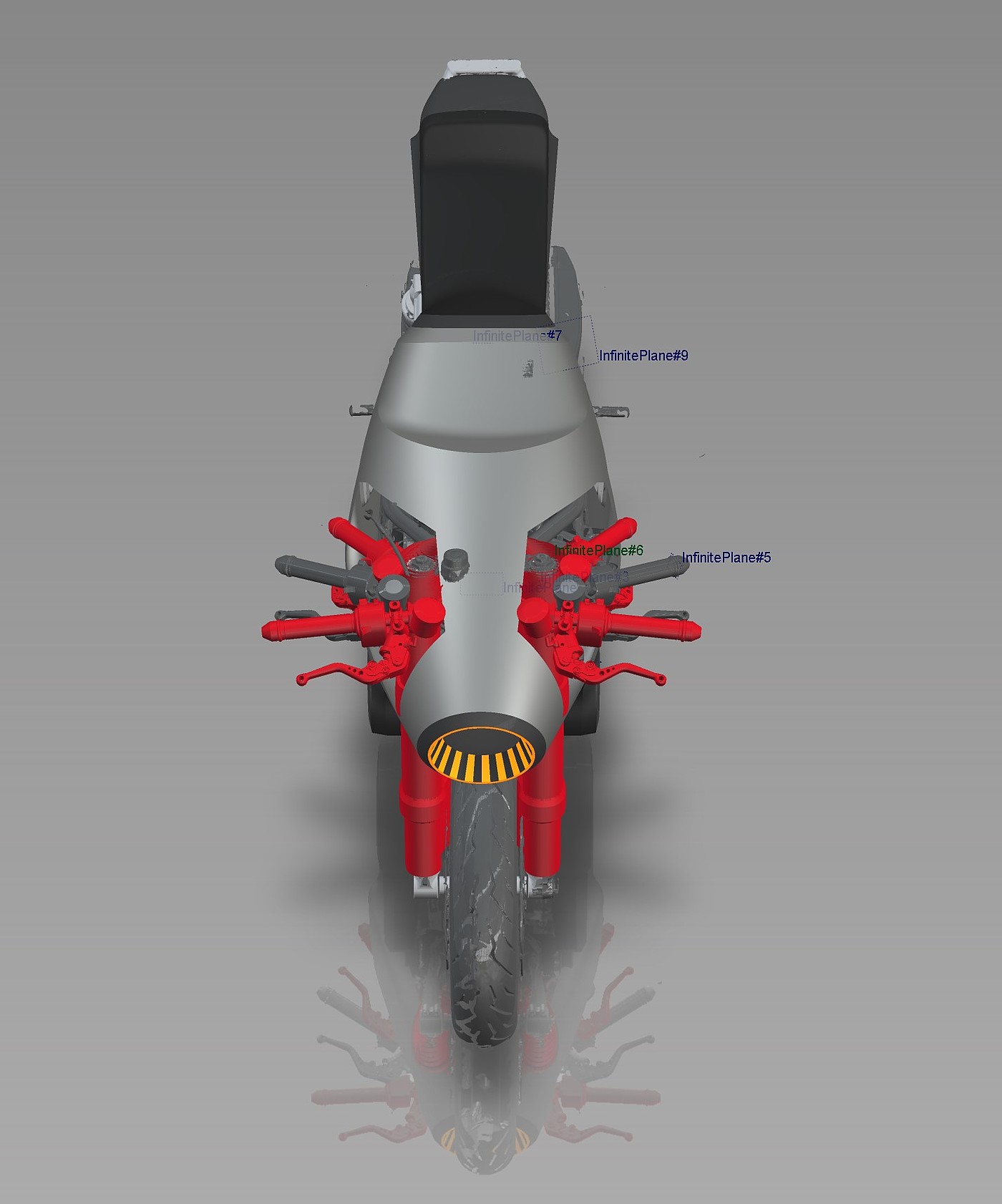 摩托车，交通工具，模型，3d，工业设计，