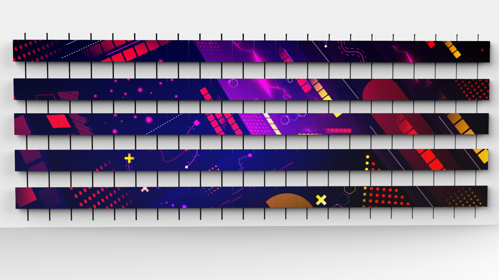 mechanical matrix，Matrix screen，LED Matrix，LED mechanical matrix screen，Wave screen，