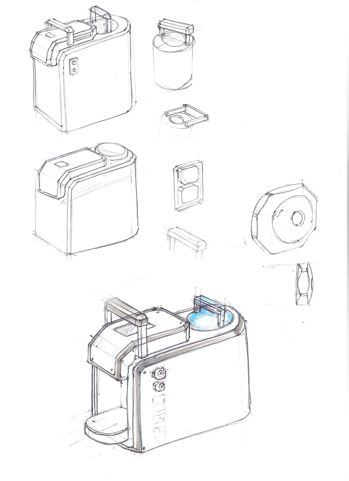 solidworks，建模，咖啡机，