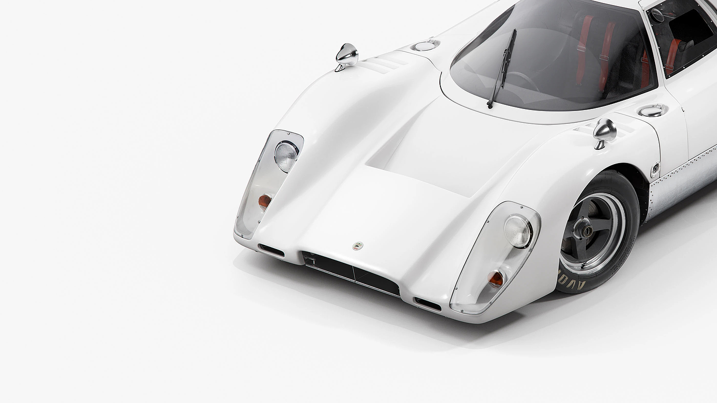 Sports car，cgi，pure white，