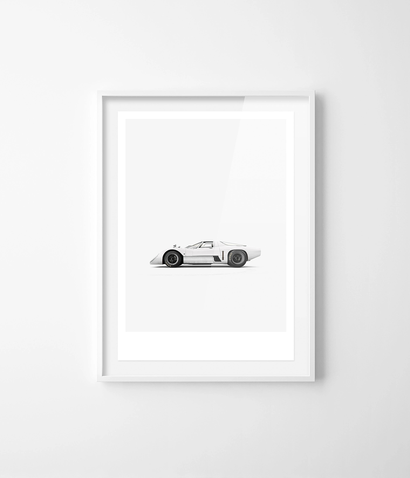 Sports car，cgi，pure white，