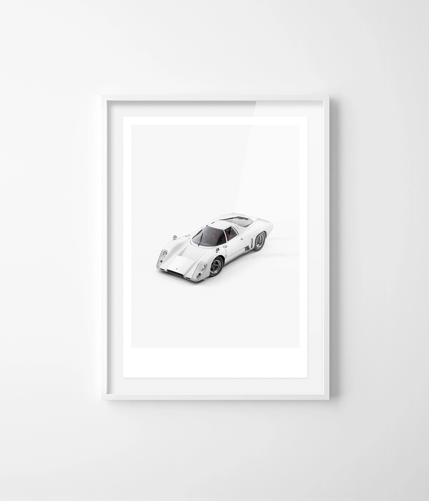 Sports car，cgi，pure white，