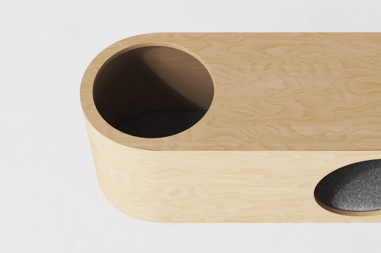 Cat house，felt，Log color，