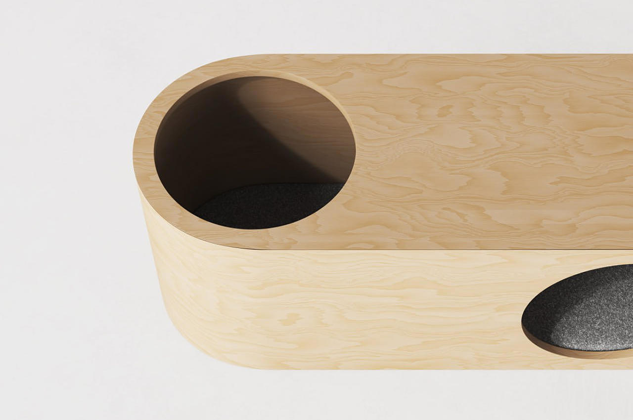 Cat house，felt，Log color，