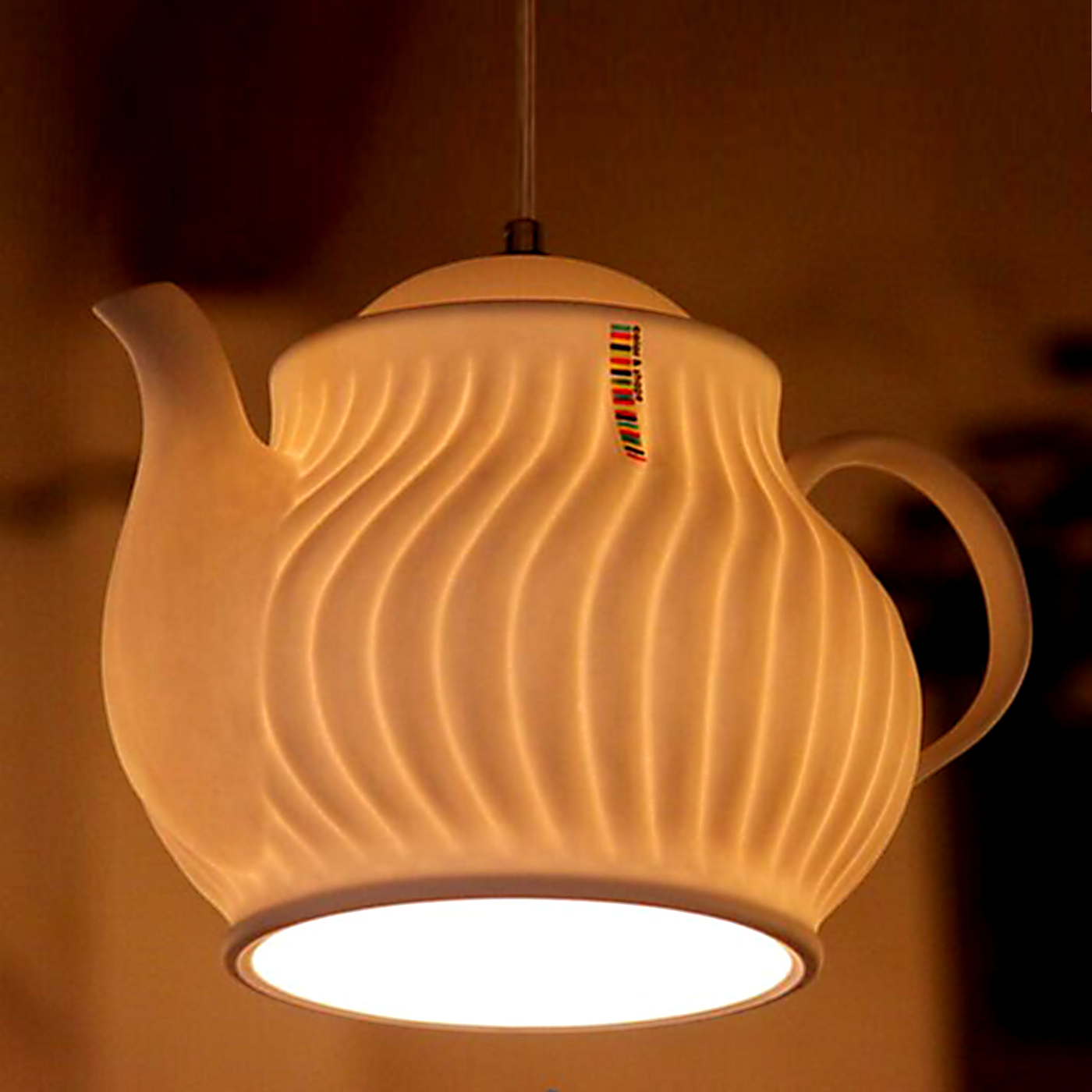 Original lighting，Creative teapot，Ceramic Chandelier，