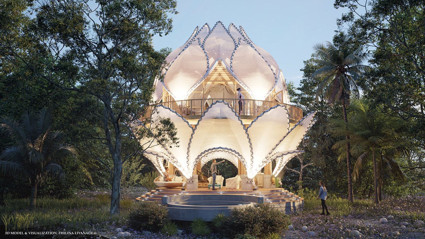 Lotus Villa，Architecture，environmental design，Interior design，