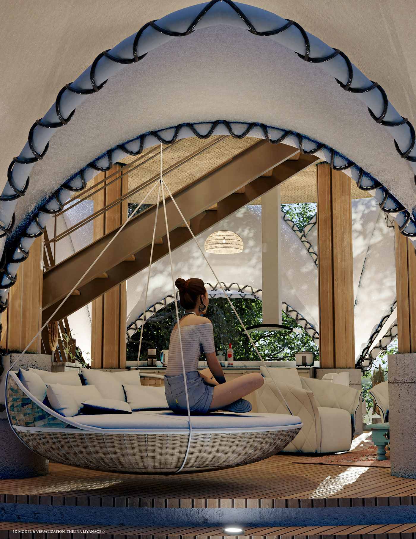 Lotus Villa，Architecture，environmental design，Interior design，