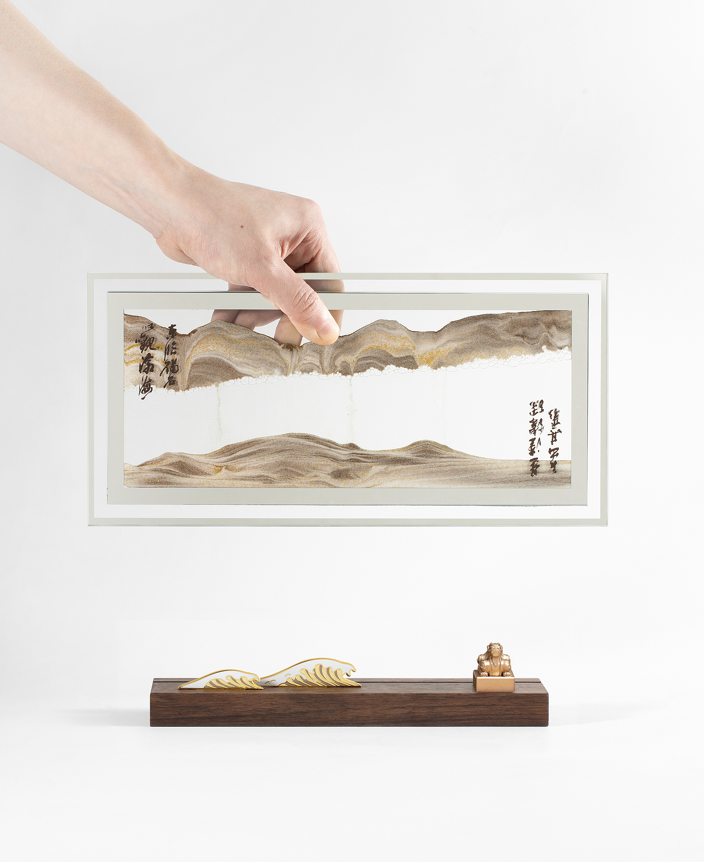 Red deer，Cultural creation，quicksand painting，hourglass，Xiling Printing Society，