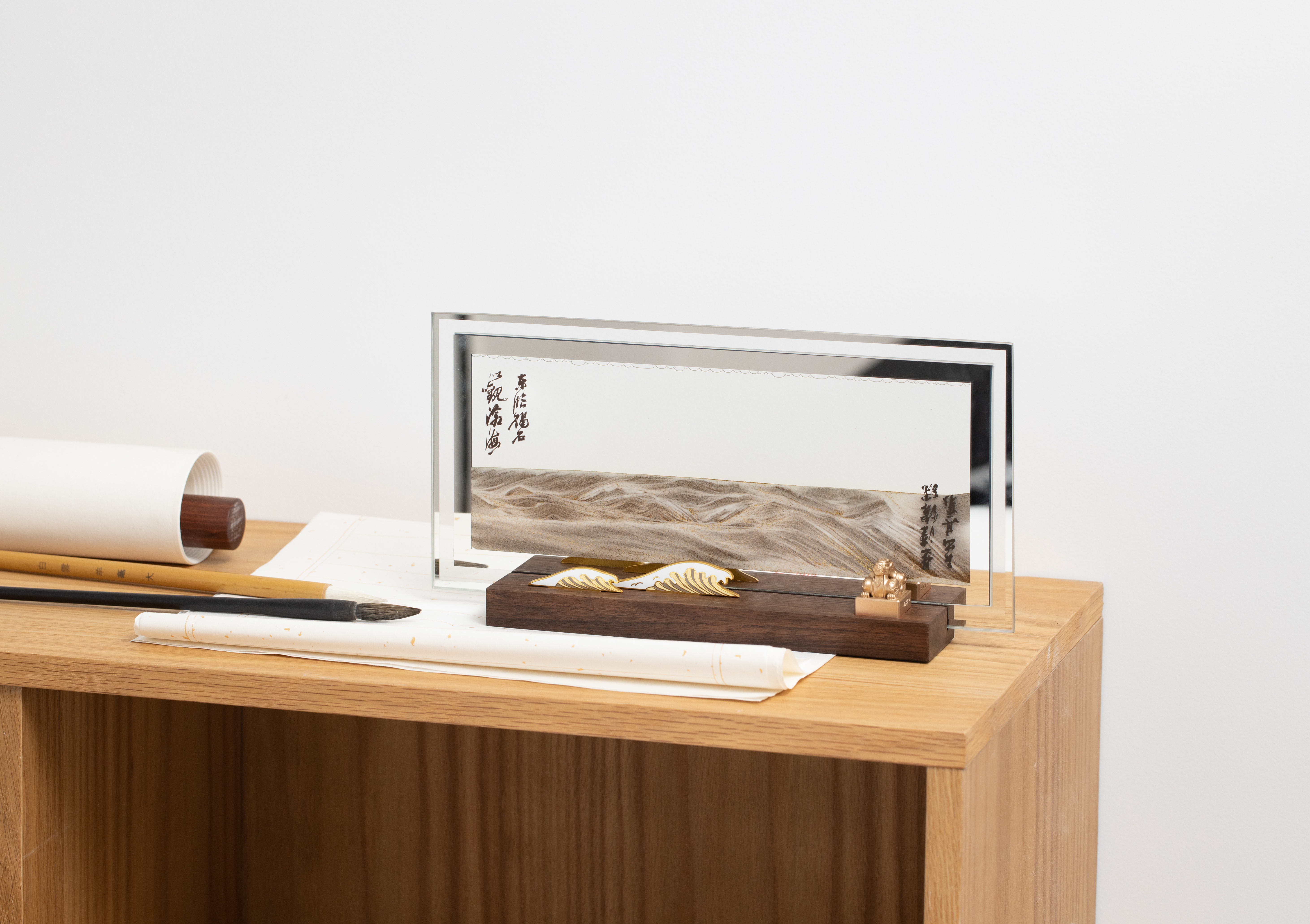 Red deer，Cultural creation，quicksand painting，hourglass，Xiling Printing Society，