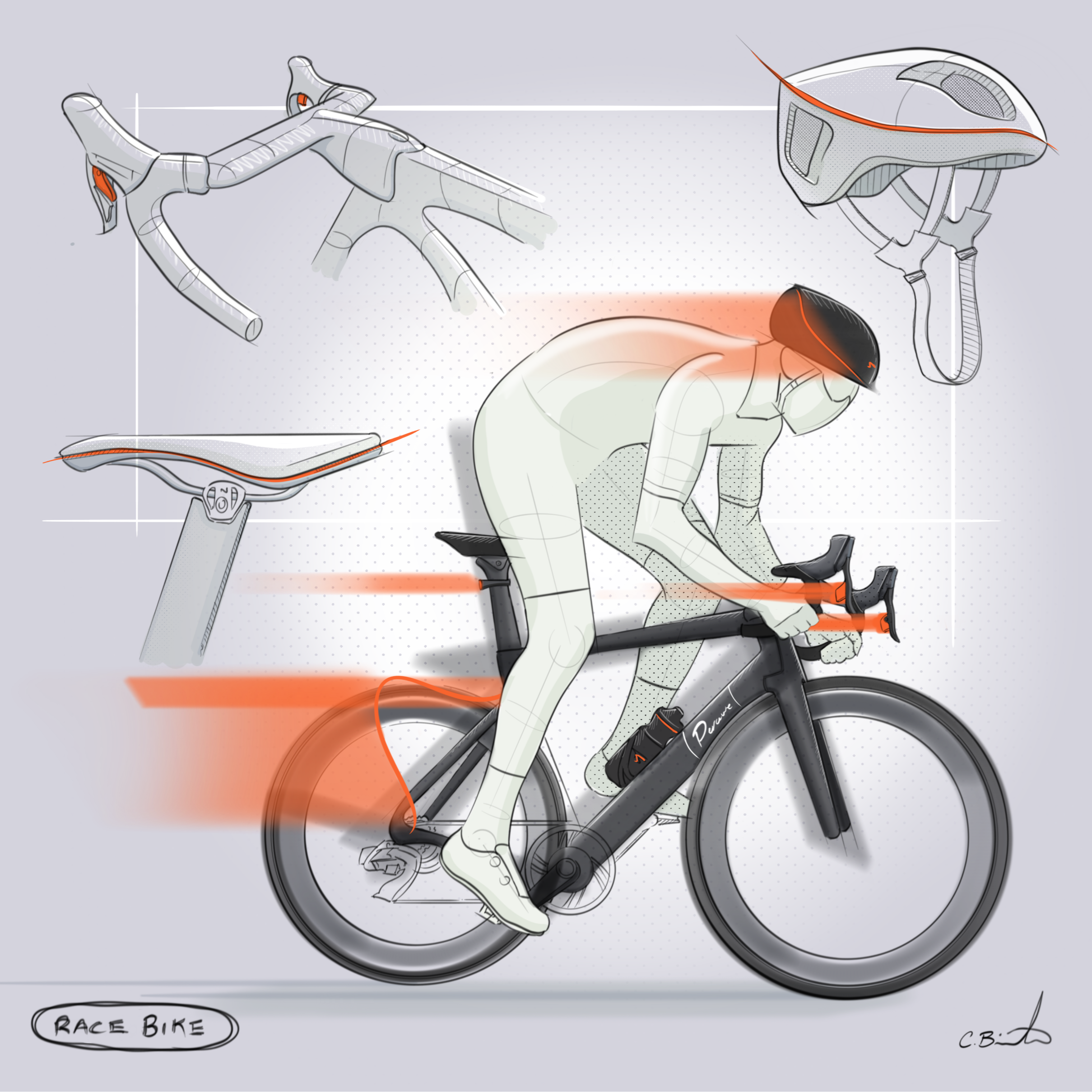 Bicycle，Cycling Road，vehicle，Design，product design，