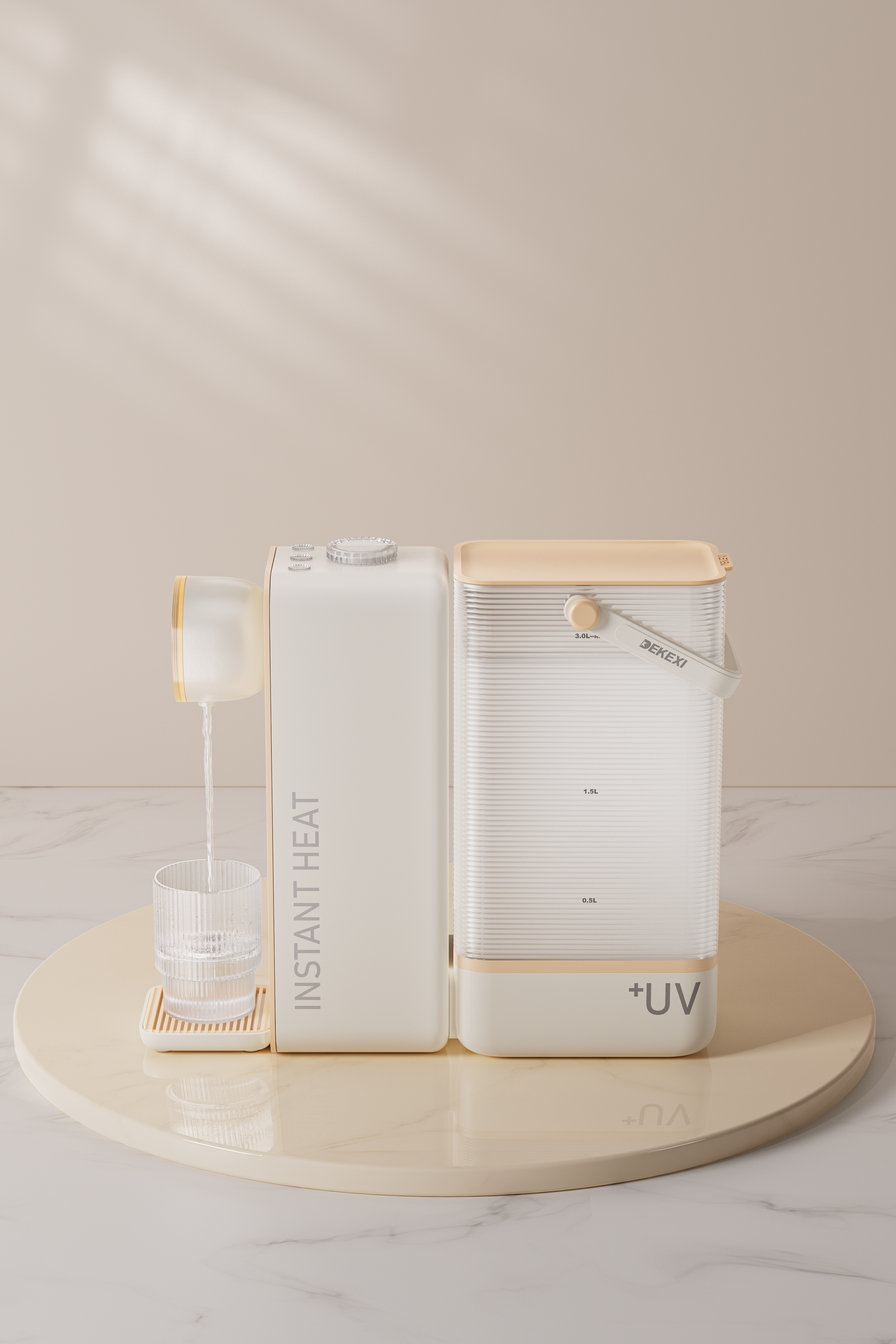 Instant hot water dispenser，Instant drinking machine，Household products，Household appliances，industrial design，product design，DEKEXI，online retailers，