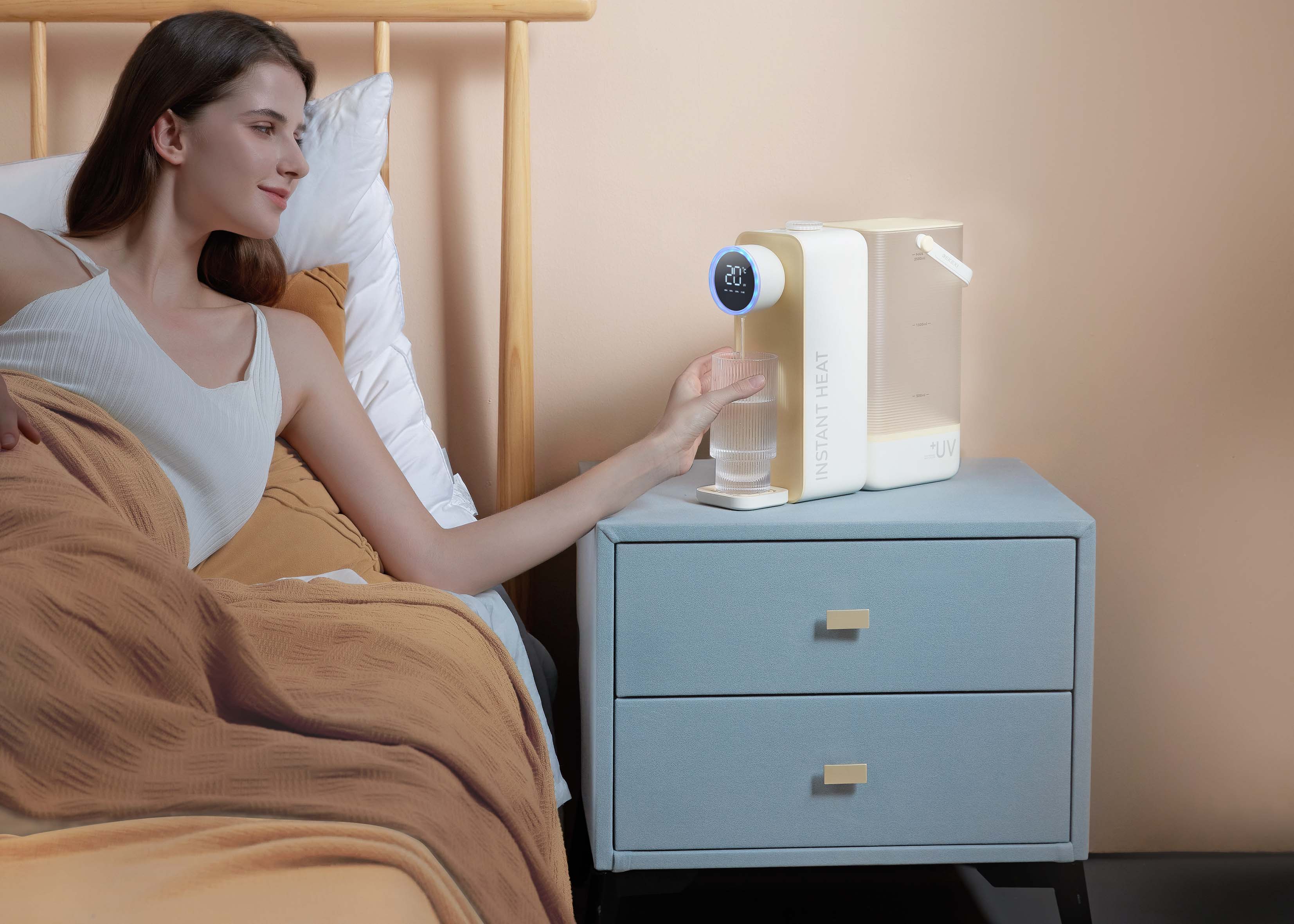 Instant hot water dispenser，Instant drinking machine，Household products，Household appliances，industrial design，product design，DEKEXI，online retailers，