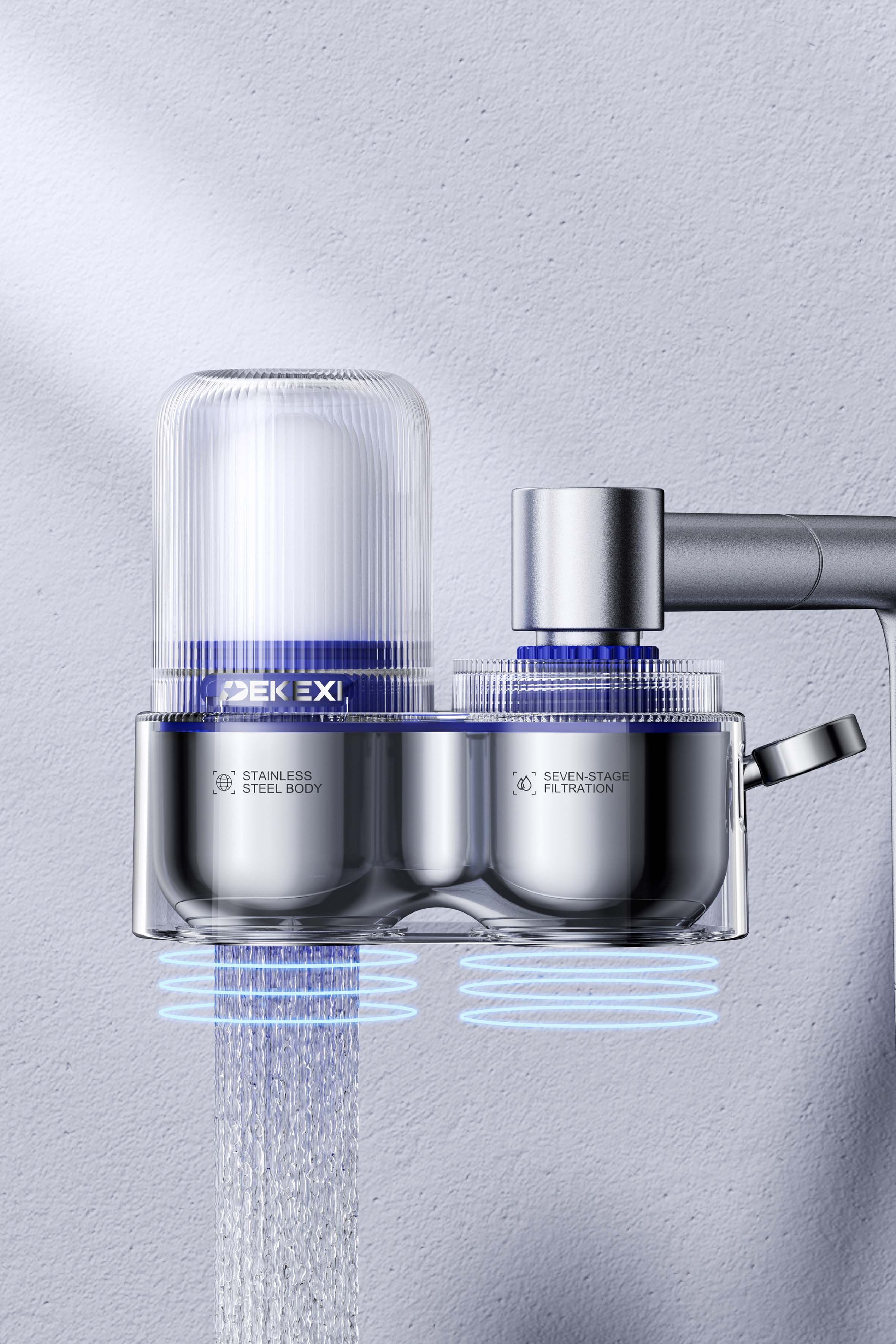 DEKEXI，Water purifier，Clean faucet，product design，industrial design，Kitchen supplies，Housewear & Furnishings，online retailers，