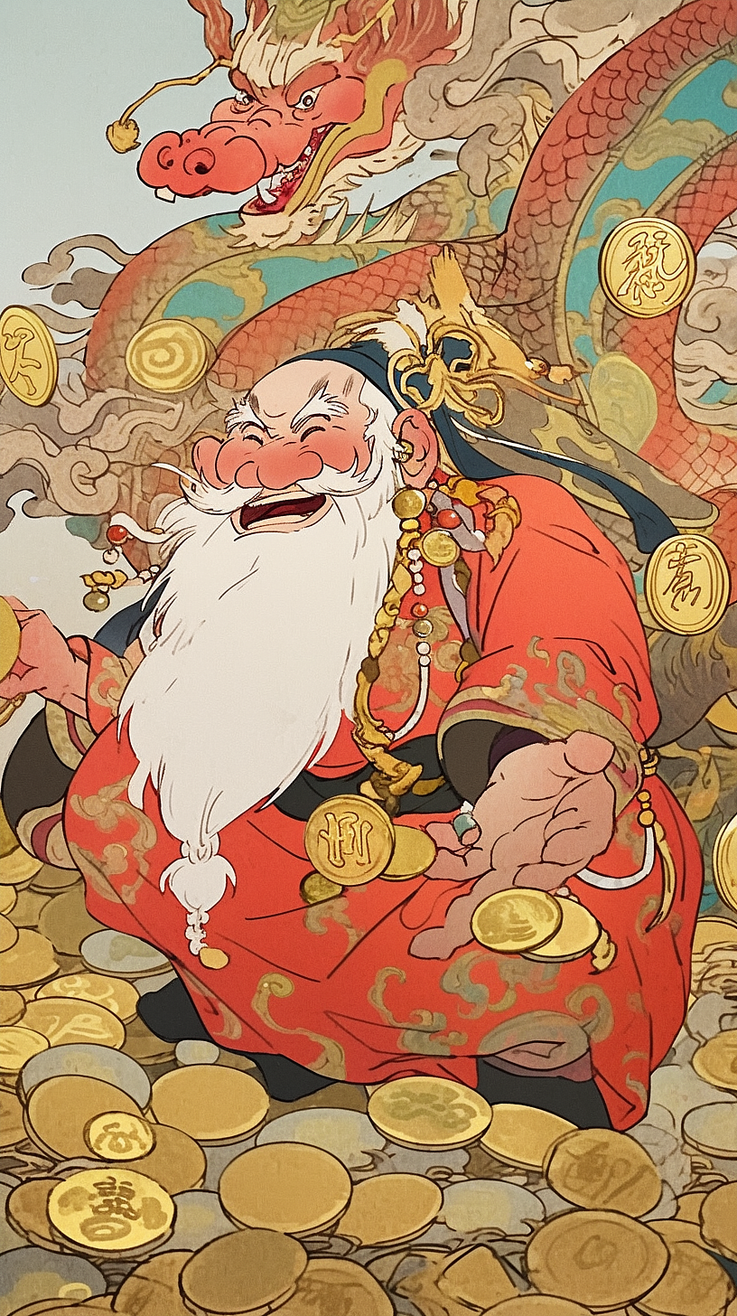 AI design，Illustration，wallpaper，Year of the Dragon，AI painting，