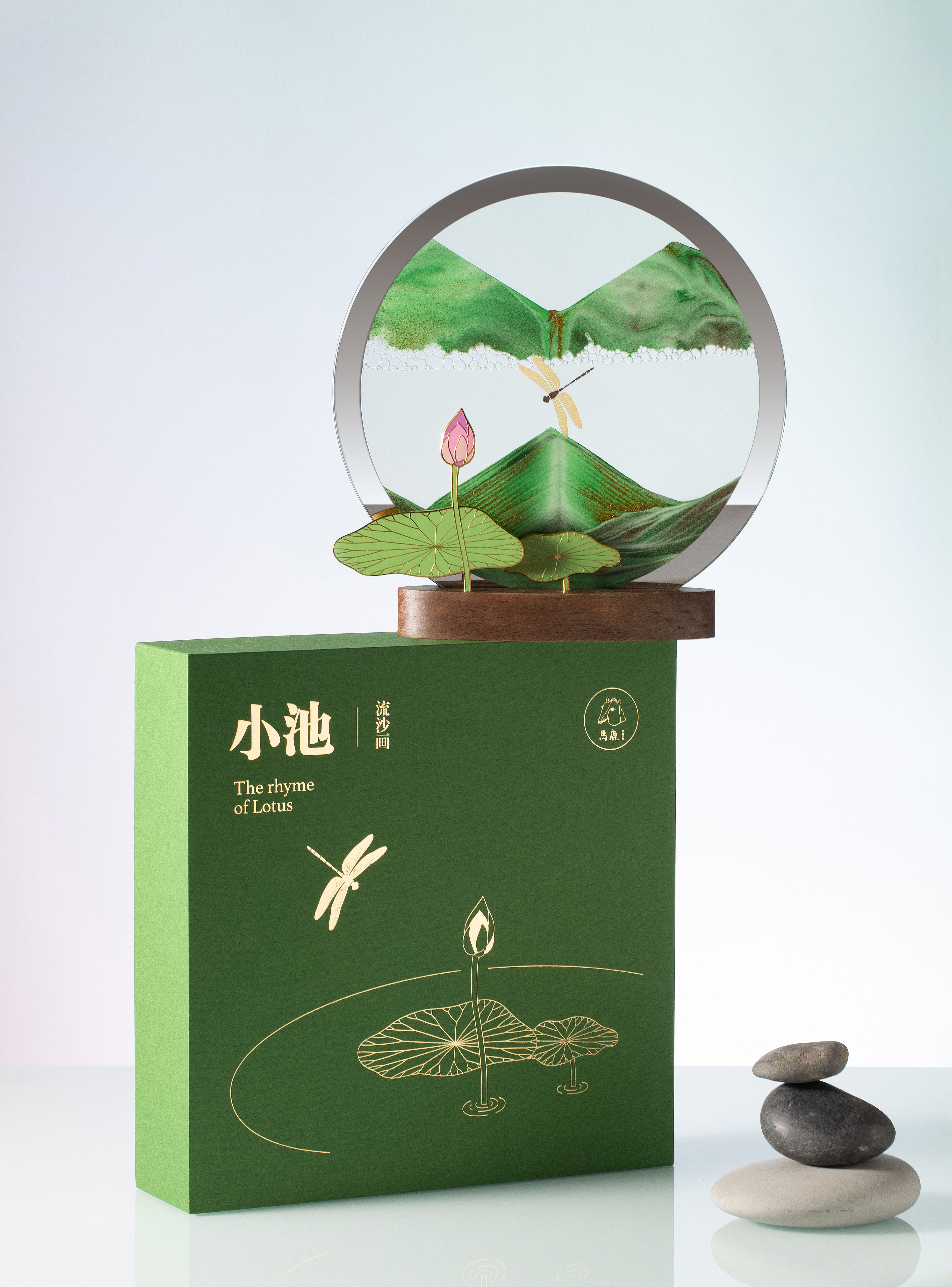 Red deer，quicksand painting，Chinese style，Cultural creation，