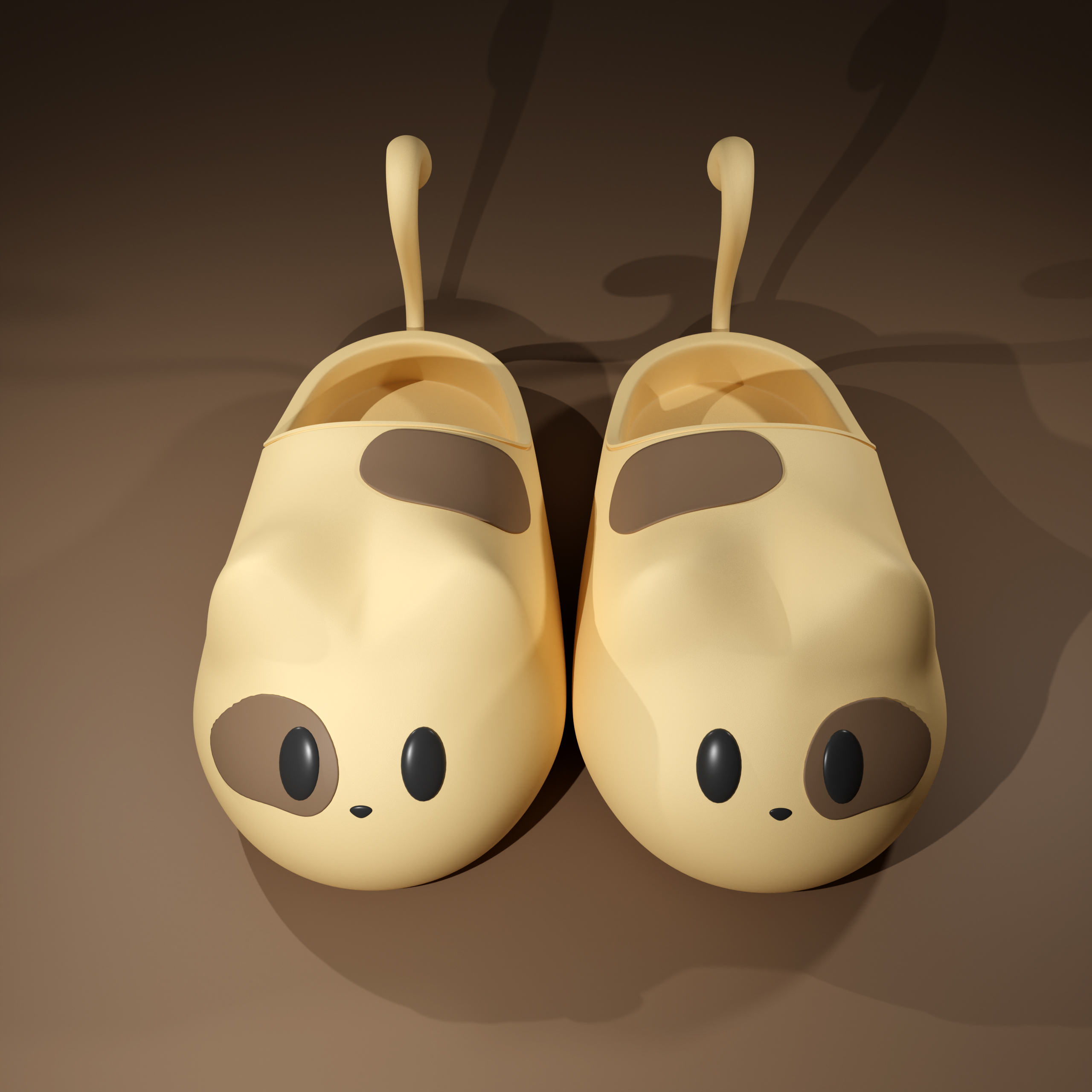 Cute kitten slippers winter plus plush，